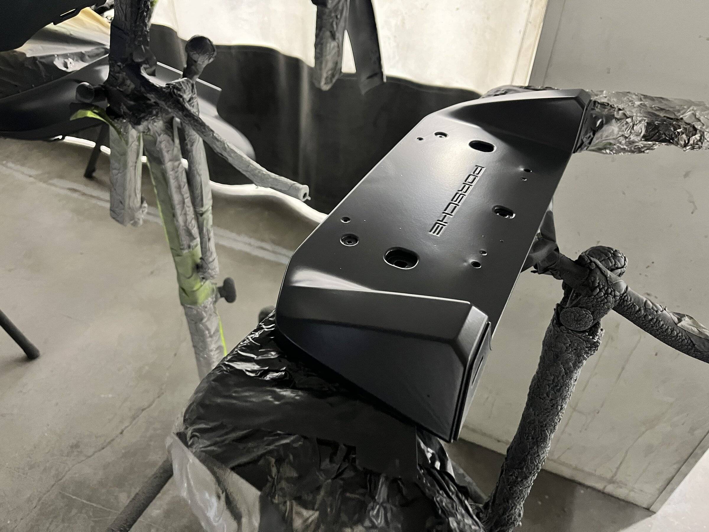 Porsche Taycan [Completed] Refinishing all the textured parts, front end for rock chips, then PPF IMG_1866