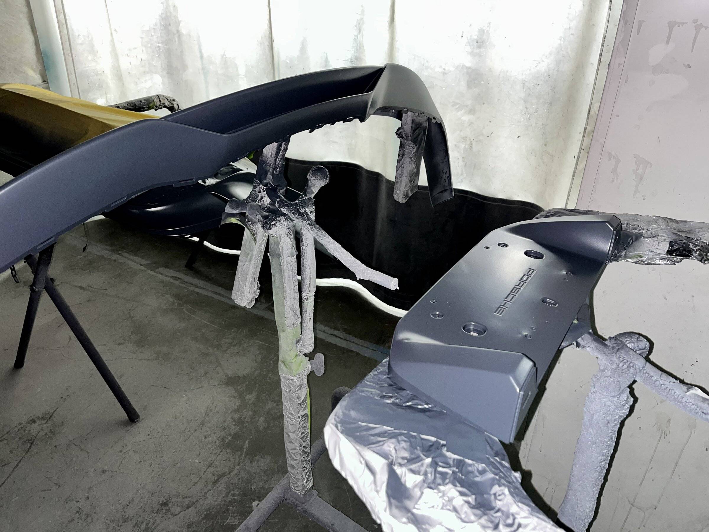 Porsche Taycan [Completed] Refinishing all the textured parts, front end for rock chips, then PPF IMG_1869