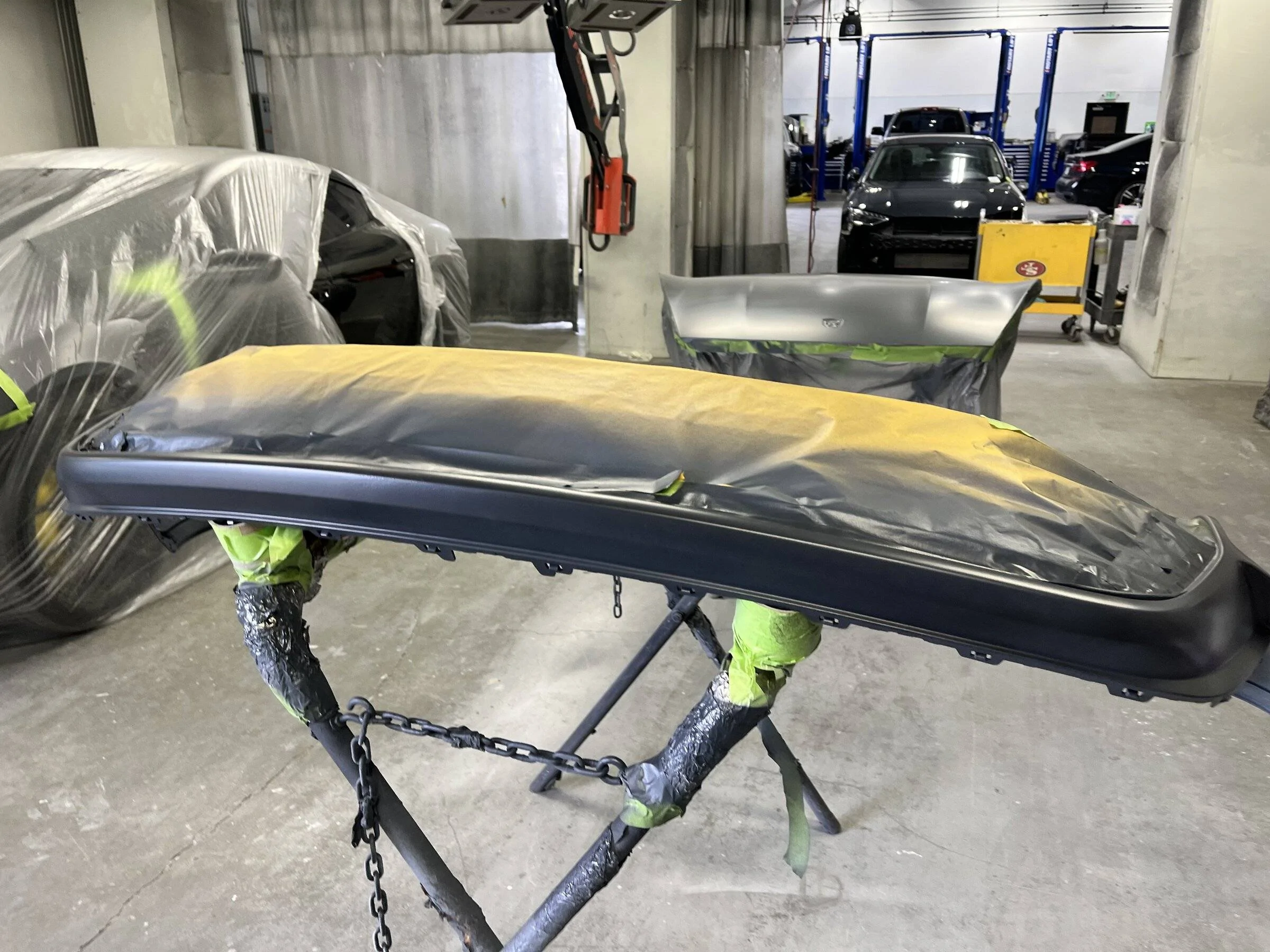 Porsche Taycan [Completed] Refinishing all the textured parts, front end for rock chips, then PPF IMG_1894