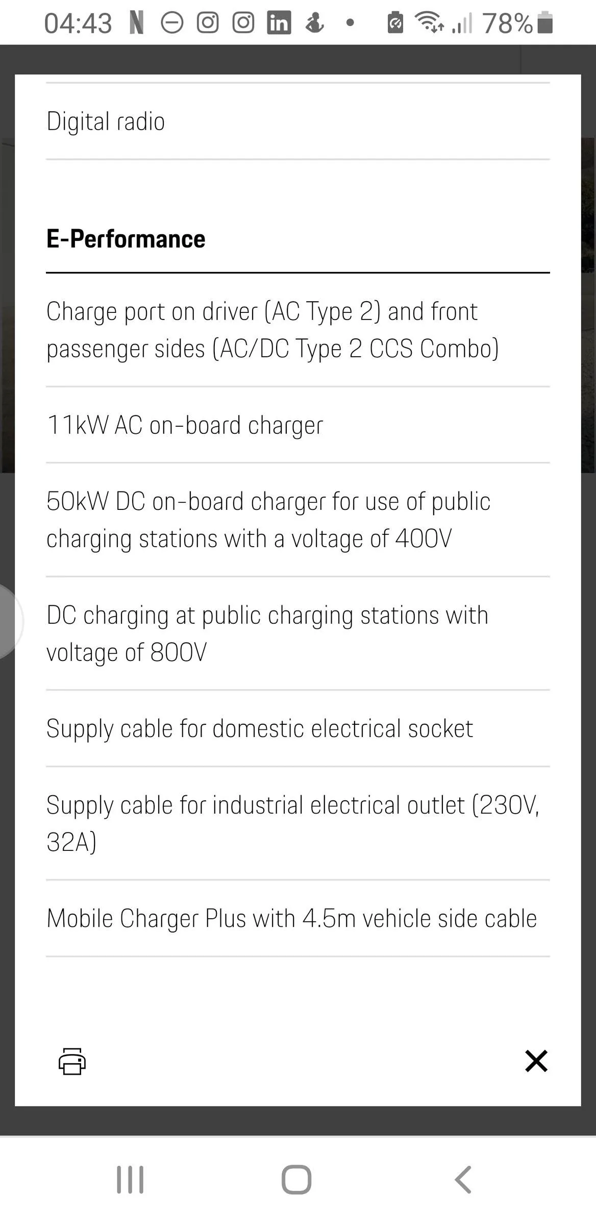 Porsche Taycan Charging Cable Length / Extension Cable Screenshot_20220314-044315_Chrom
