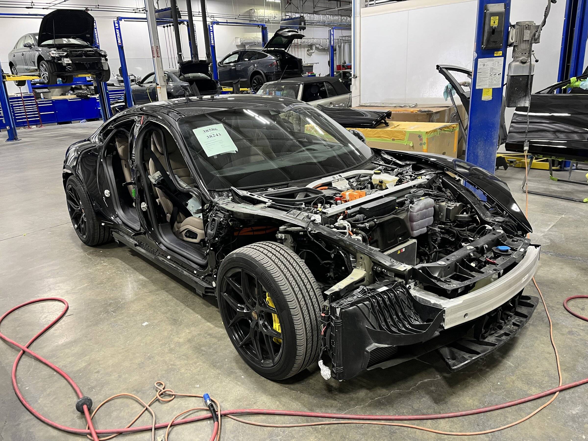 Porsche Taycan [Completed] Refinishing all the textured parts, front end for rock chips, then PPF IMG-2324
