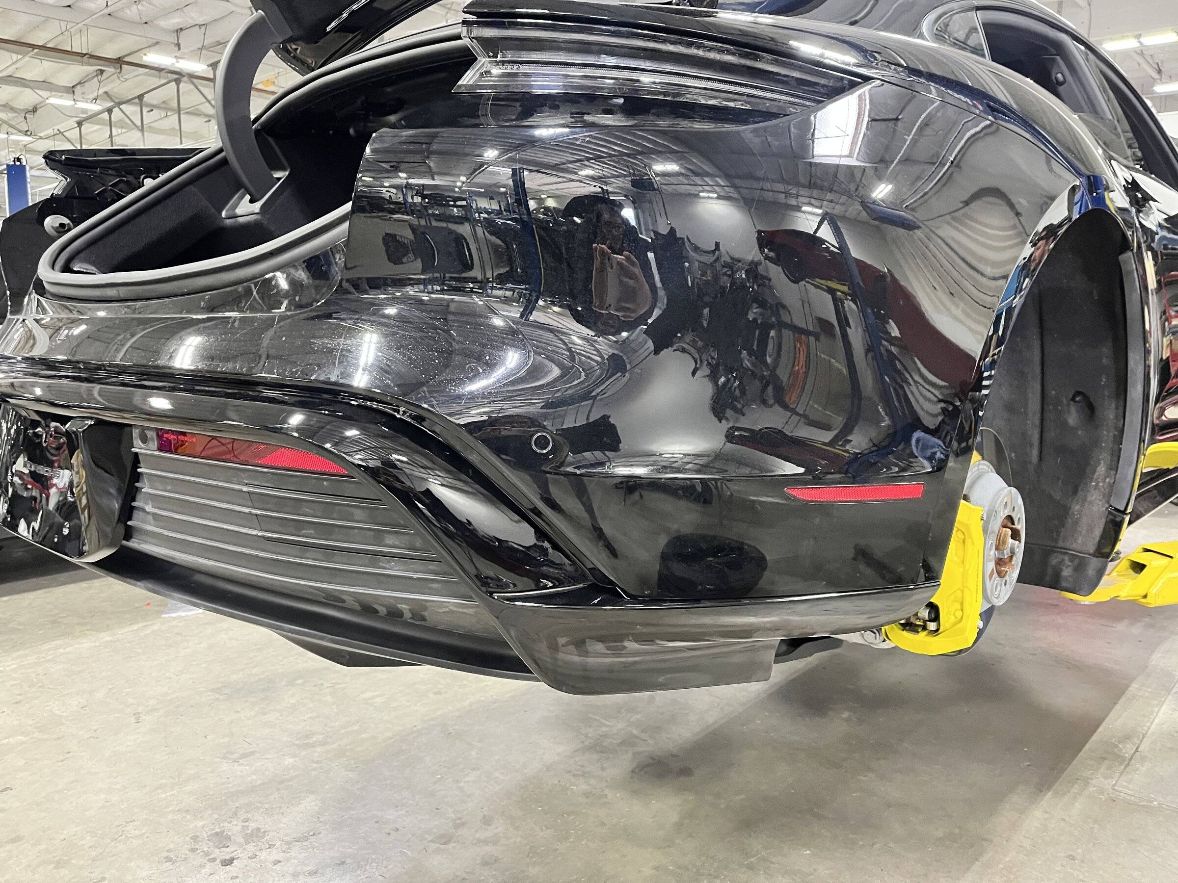 Porsche Taycan [Completed] Refinishing all the textured parts, front end for rock chips, then PPF IMG-2335