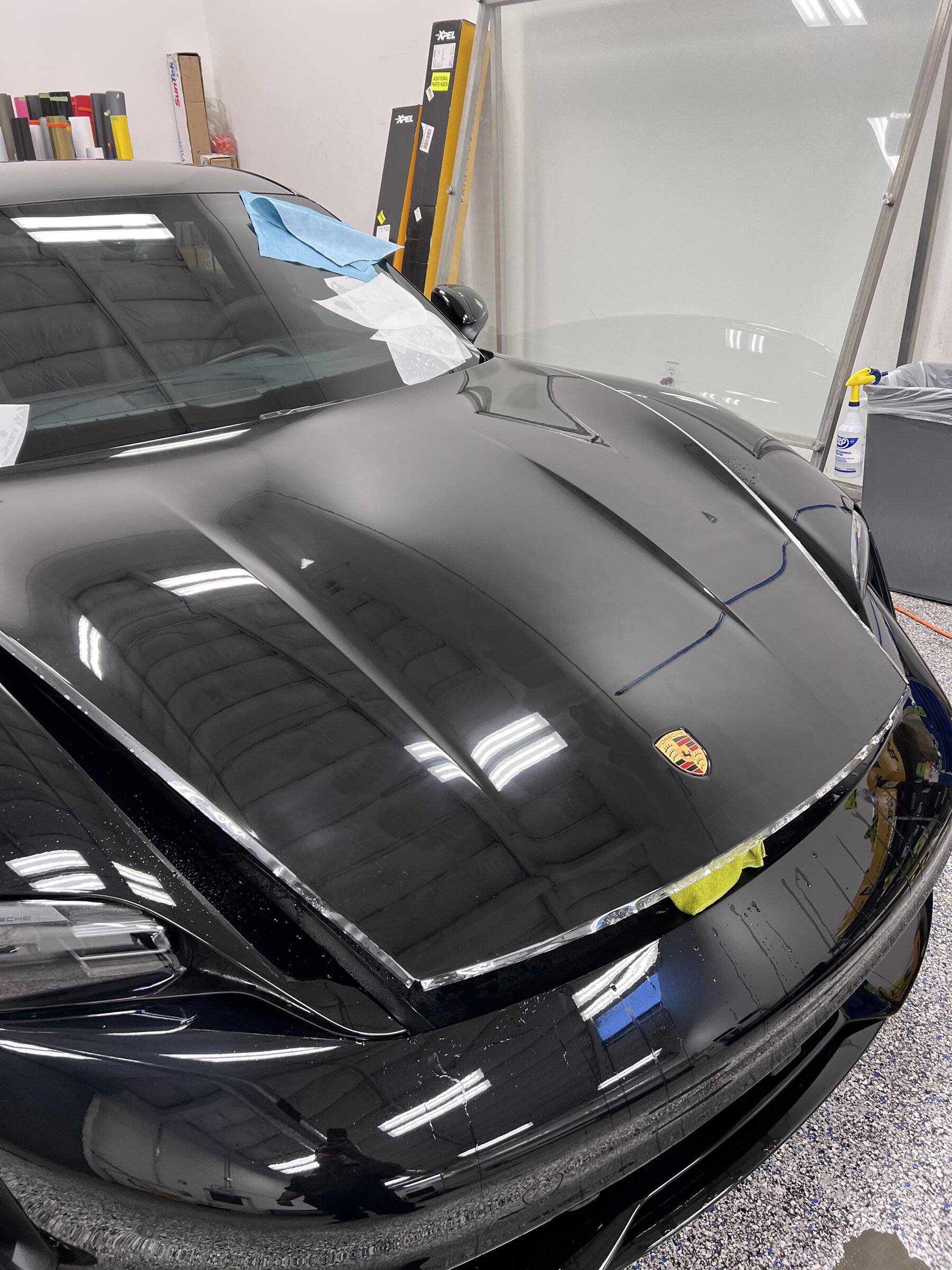 Porsche Taycan [Completed] Refinishing all the textured parts, front end for rock chips, then PPF IMG_1988.JPEG