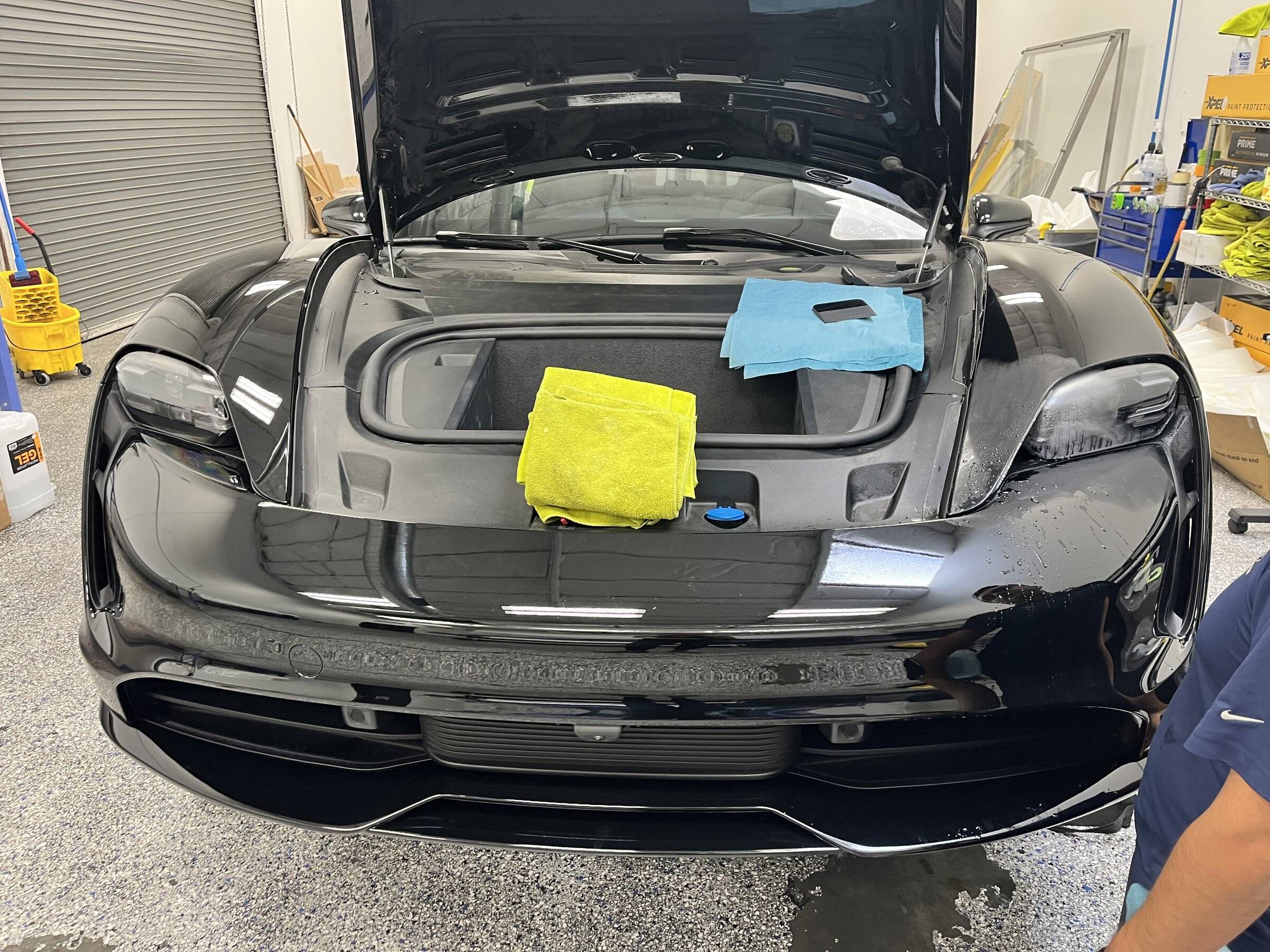 Porsche Taycan [Completed] Refinishing all the textured parts, front end for rock chips, then PPF IMG_2598