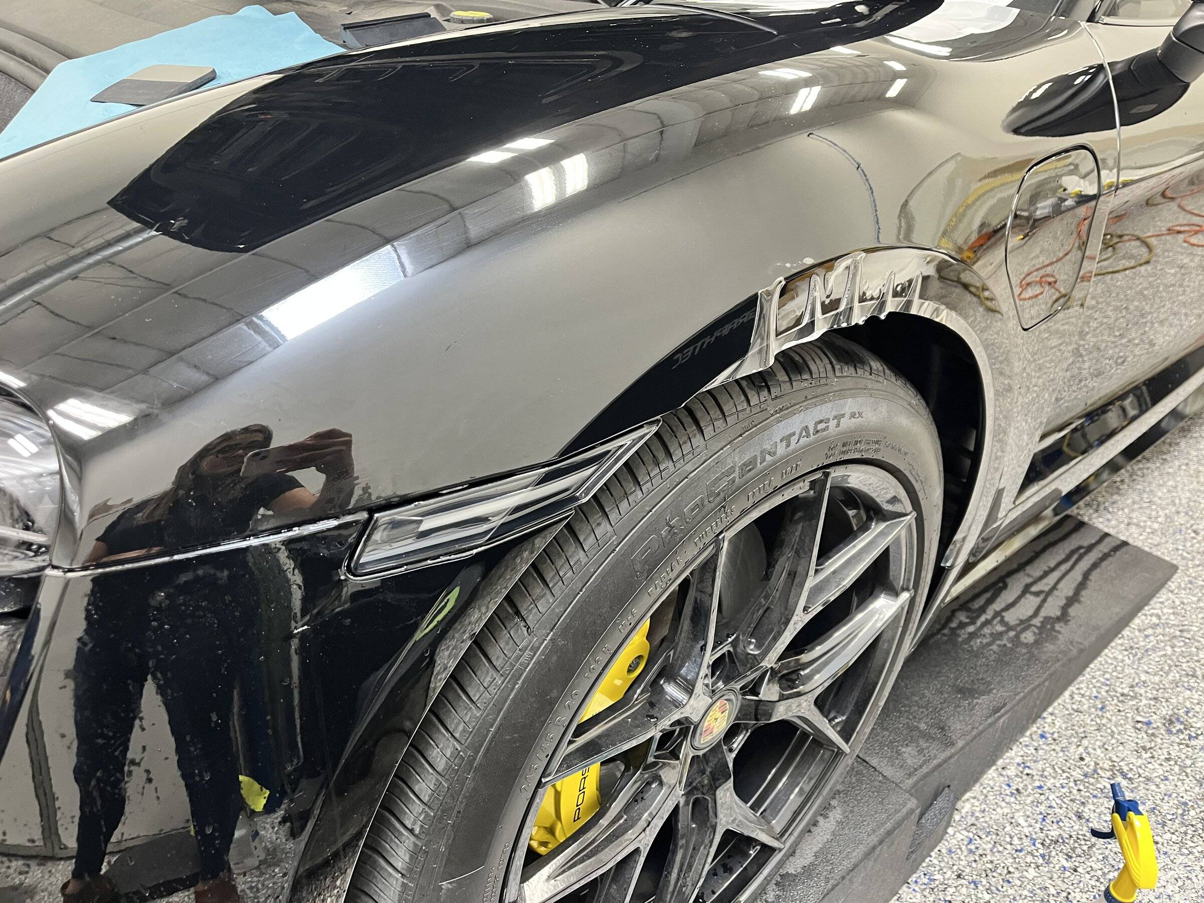 Porsche Taycan [Completed] Refinishing all the textured parts, front end for rock chips, then PPF IMG-2594