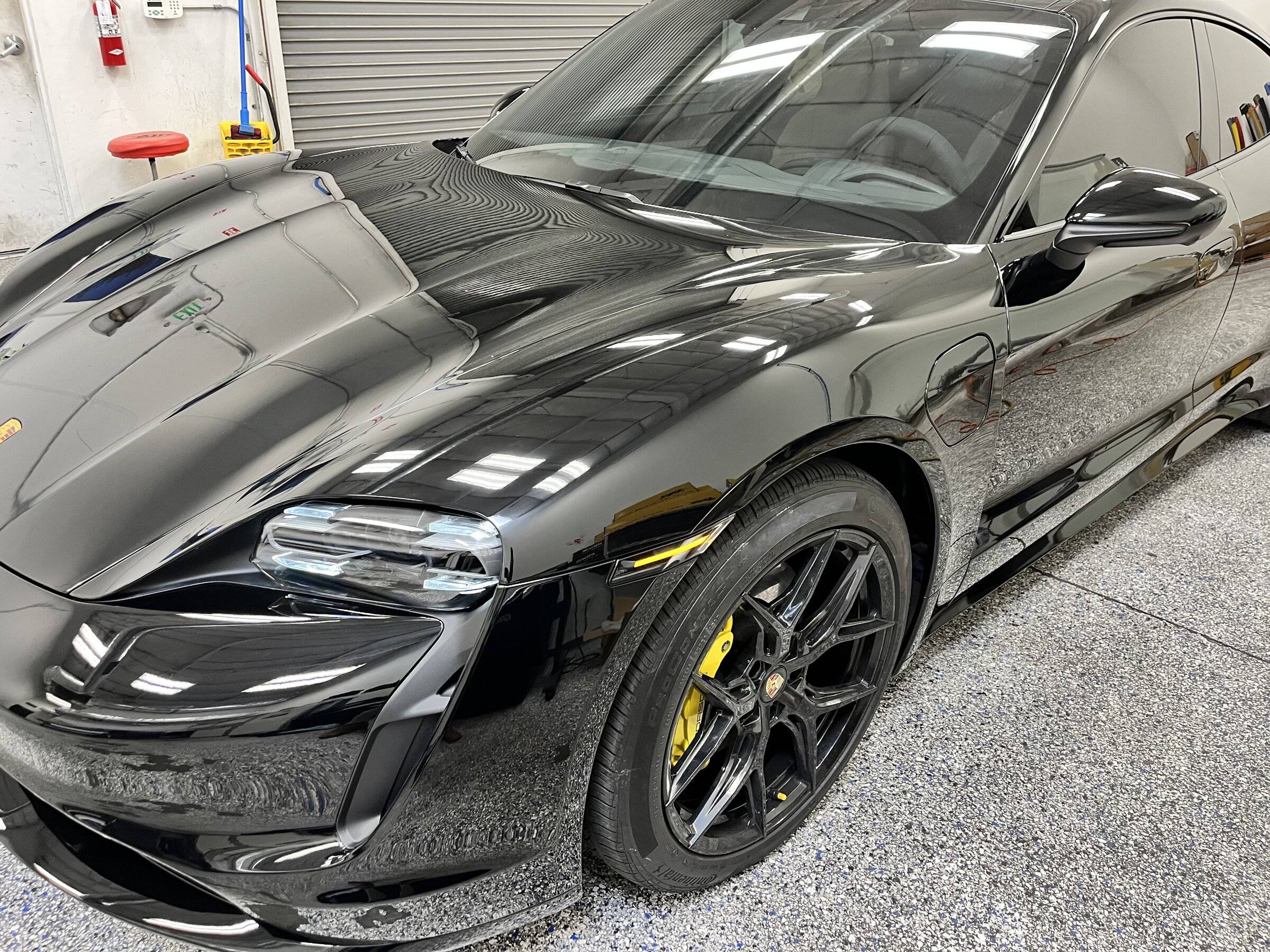 Porsche Taycan [Completed] Refinishing all the textured parts, front end for rock chips, then PPF IMG-2747
