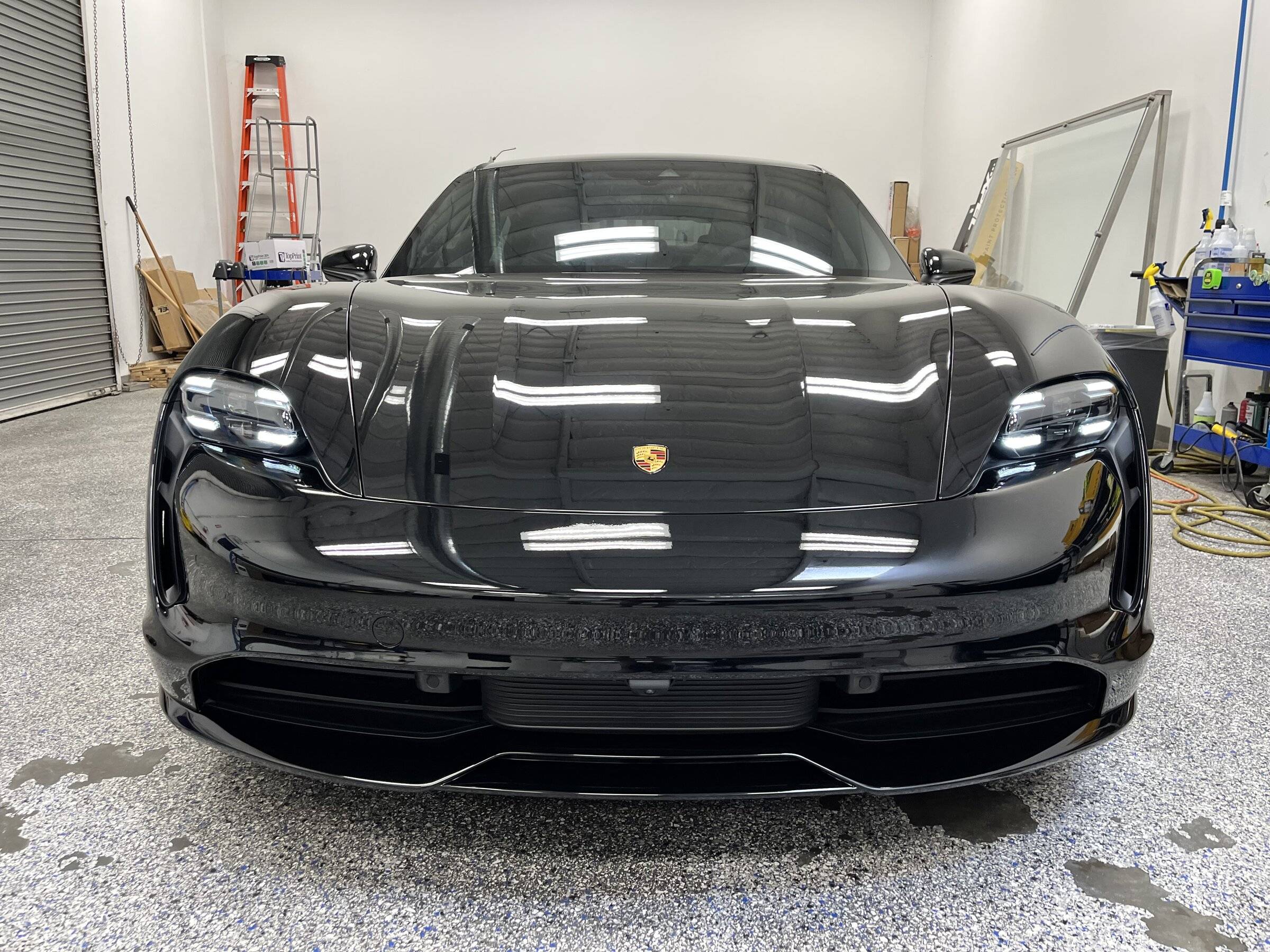 Porsche Taycan [Completed] Refinishing all the textured parts, front end for rock chips, then PPF IMG-2746