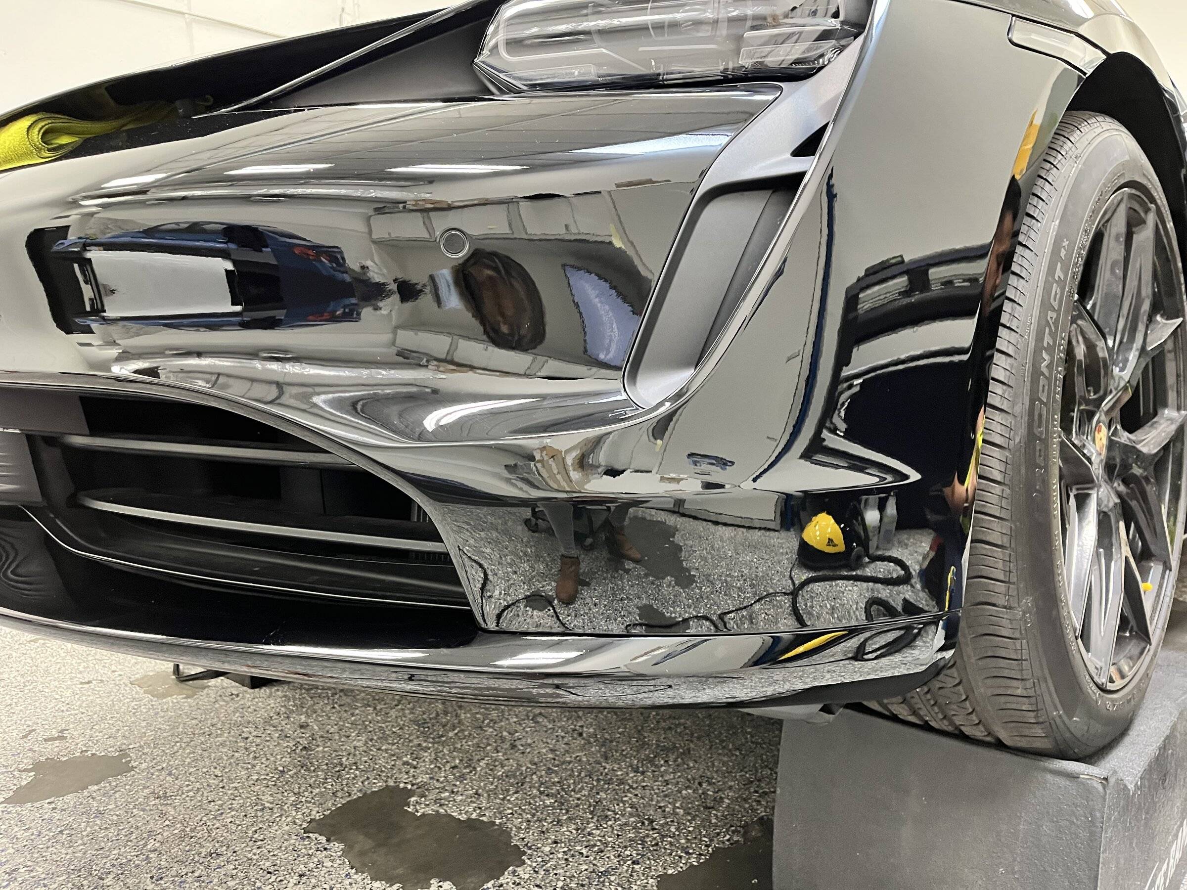 Porsche Taycan [Completed] Refinishing all the textured parts, front end for rock chips, then PPF IMG-2704