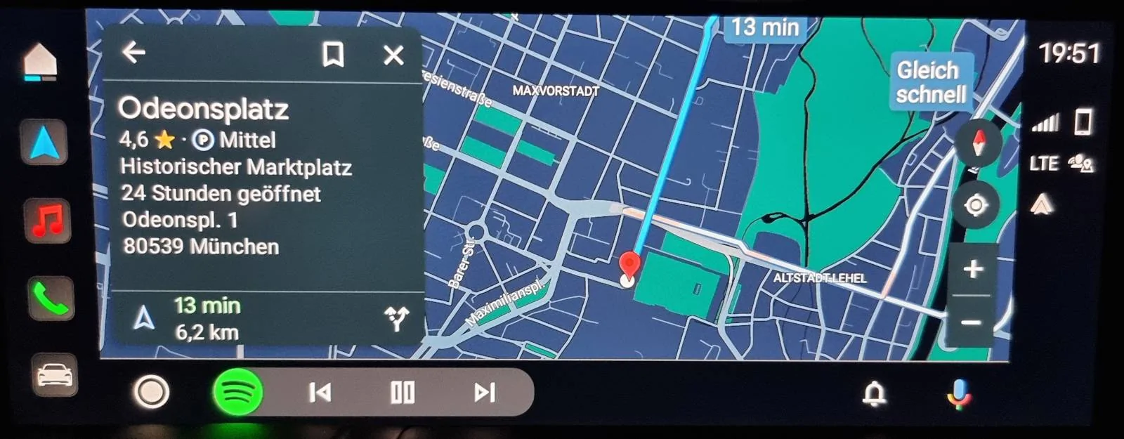 Porsche Taycan GTS Alpine GTS_AndroidAuto_GMaps