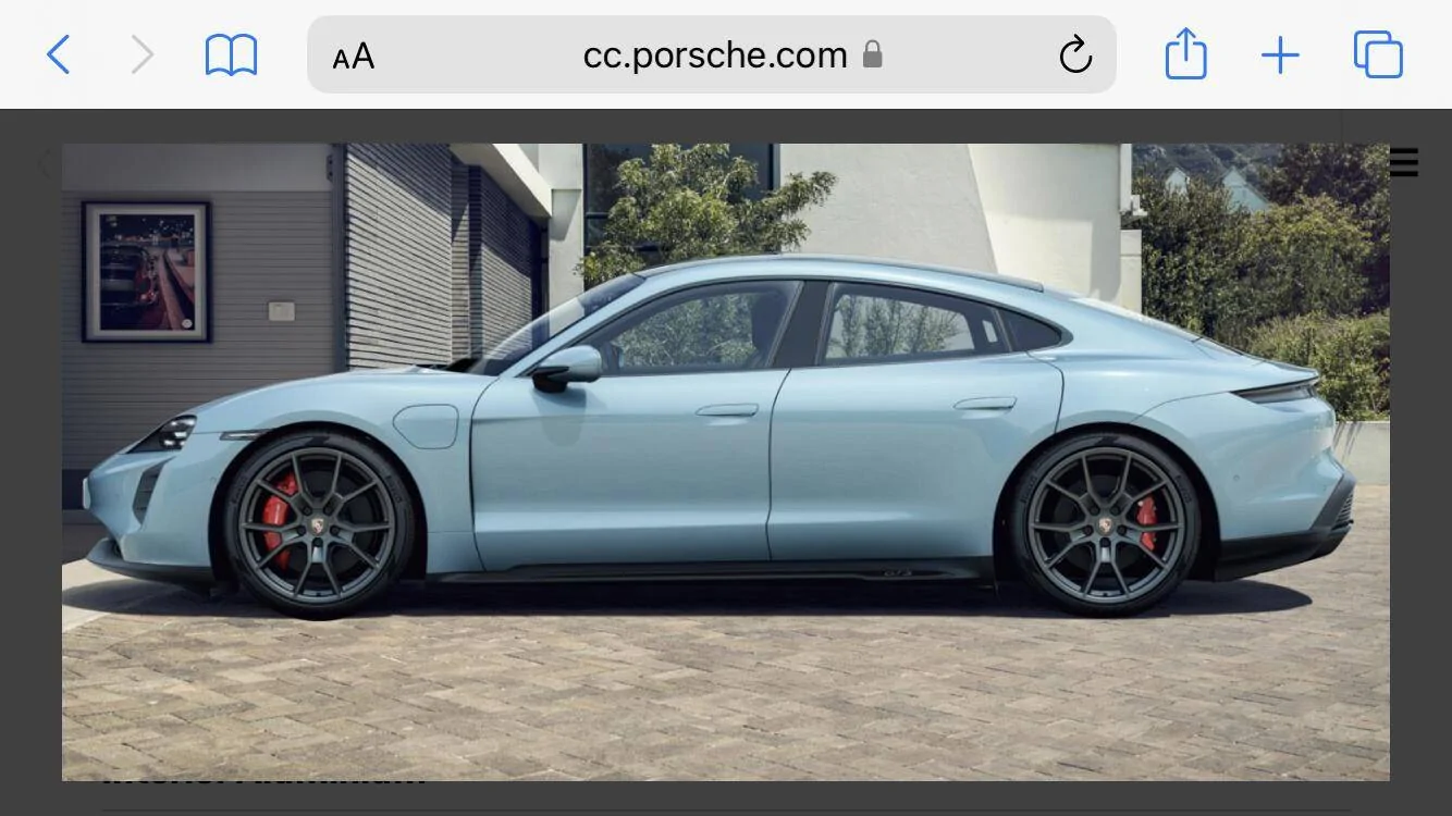 Porsche Taycan My Gentian Blue GTS Build 4EE97B99-F33C-4318-8D30-10BFE2E9C65F