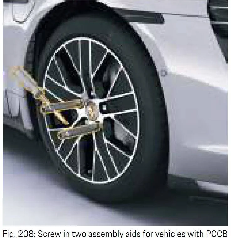 Porsche Taycan Daily Driver Brakes Assembly aids for PCCB