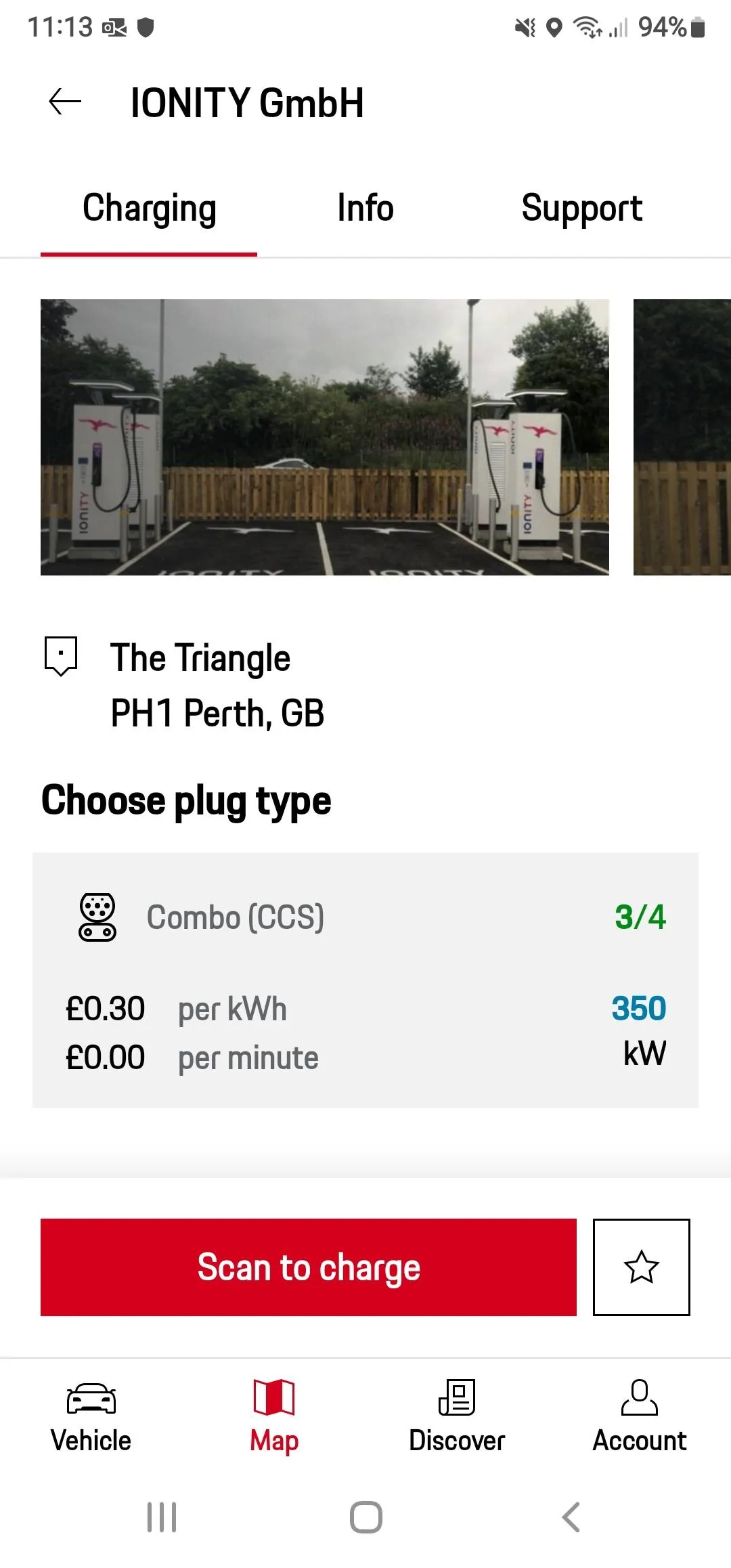 Porsche Taycan Porsche Centre Charging Screenshot_20220403-111352_My Porsch