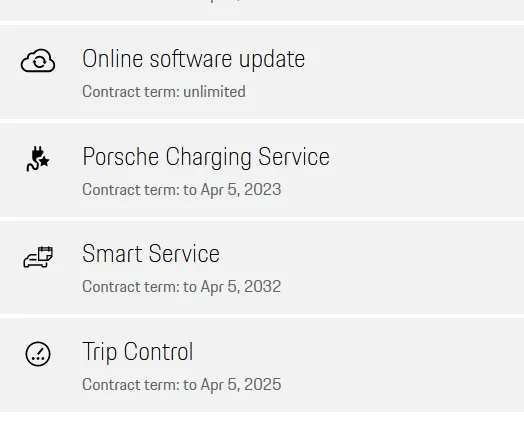Porsche Taycan Missing Charging Planner connected services02