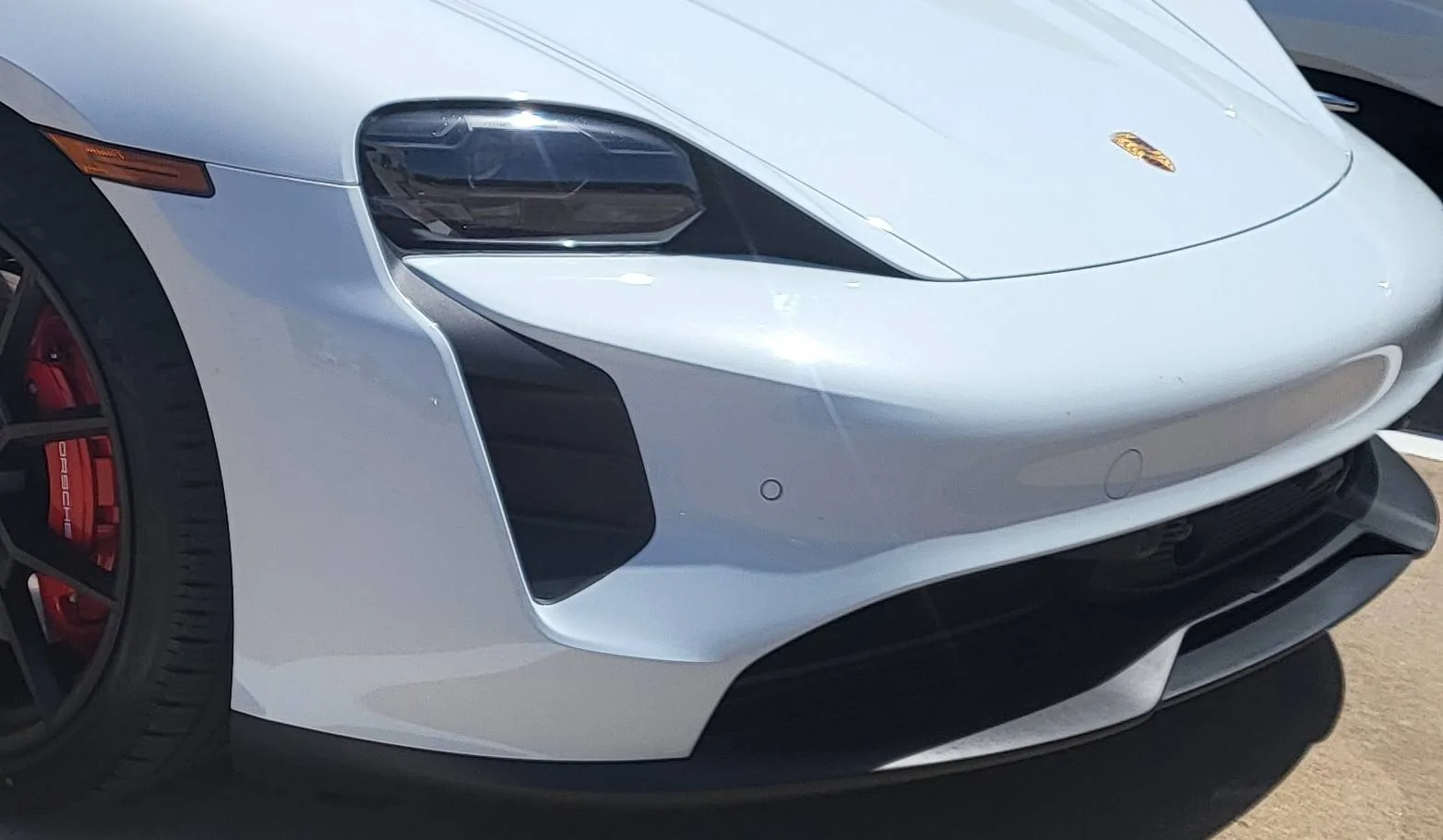 Porsche Taycan It's here... white GTS sedan 20220409_142707~2