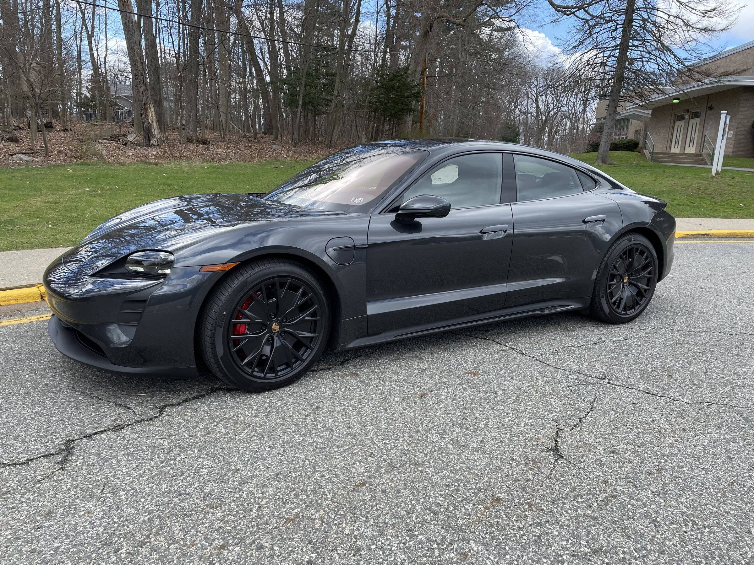 Porsche Taycan Picked up my 2022 Volcano Gray Taycan GTS IMG_1149