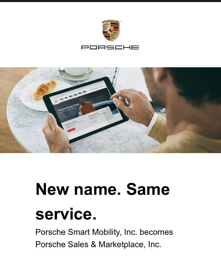 Porsche Taycan New Name. Same Service. 1649886134959
