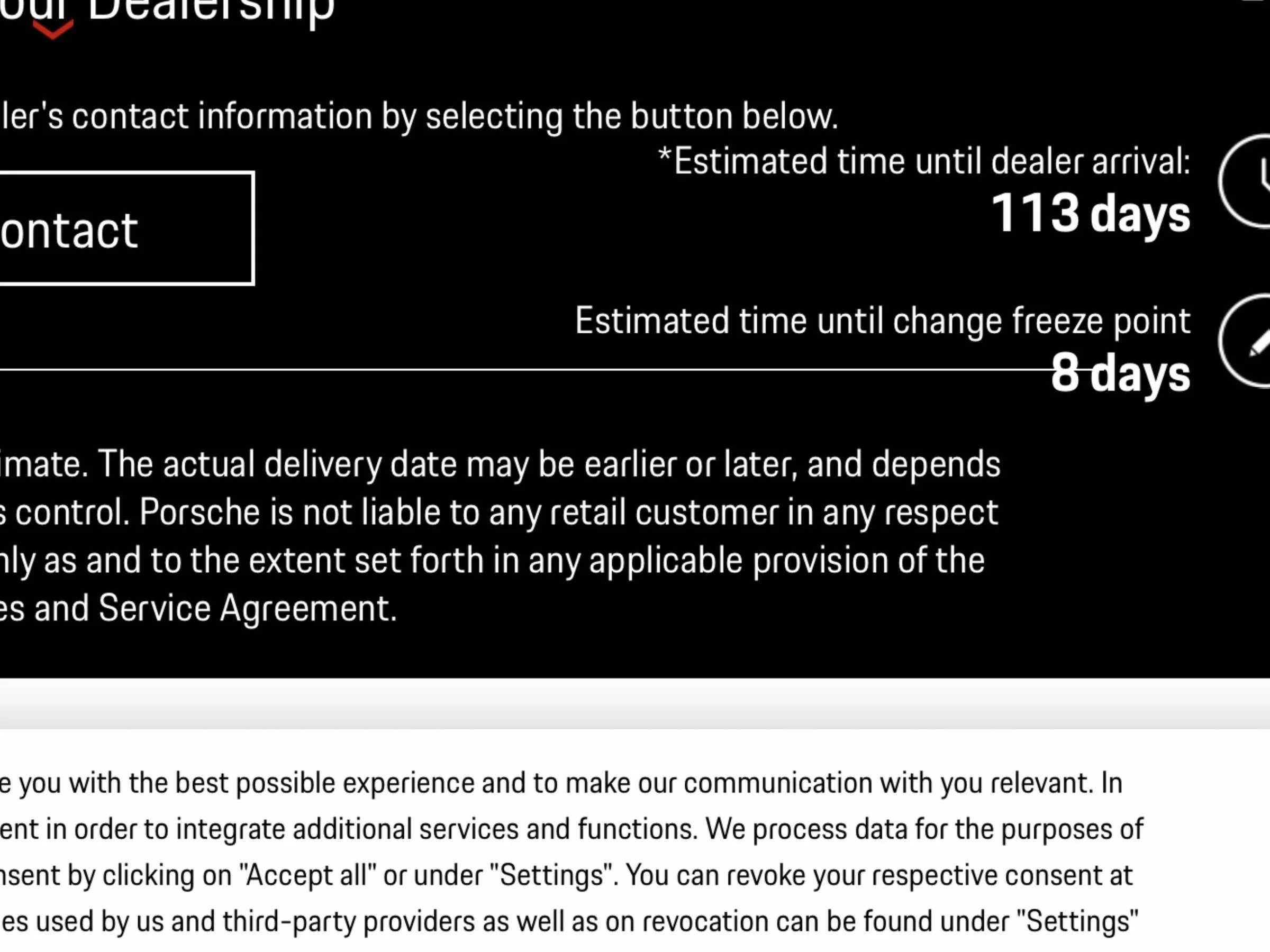 Porsche Taycan TYD change freeze date finally shows up 90B80B89-BB90-4323-A2EC-48B07022490C