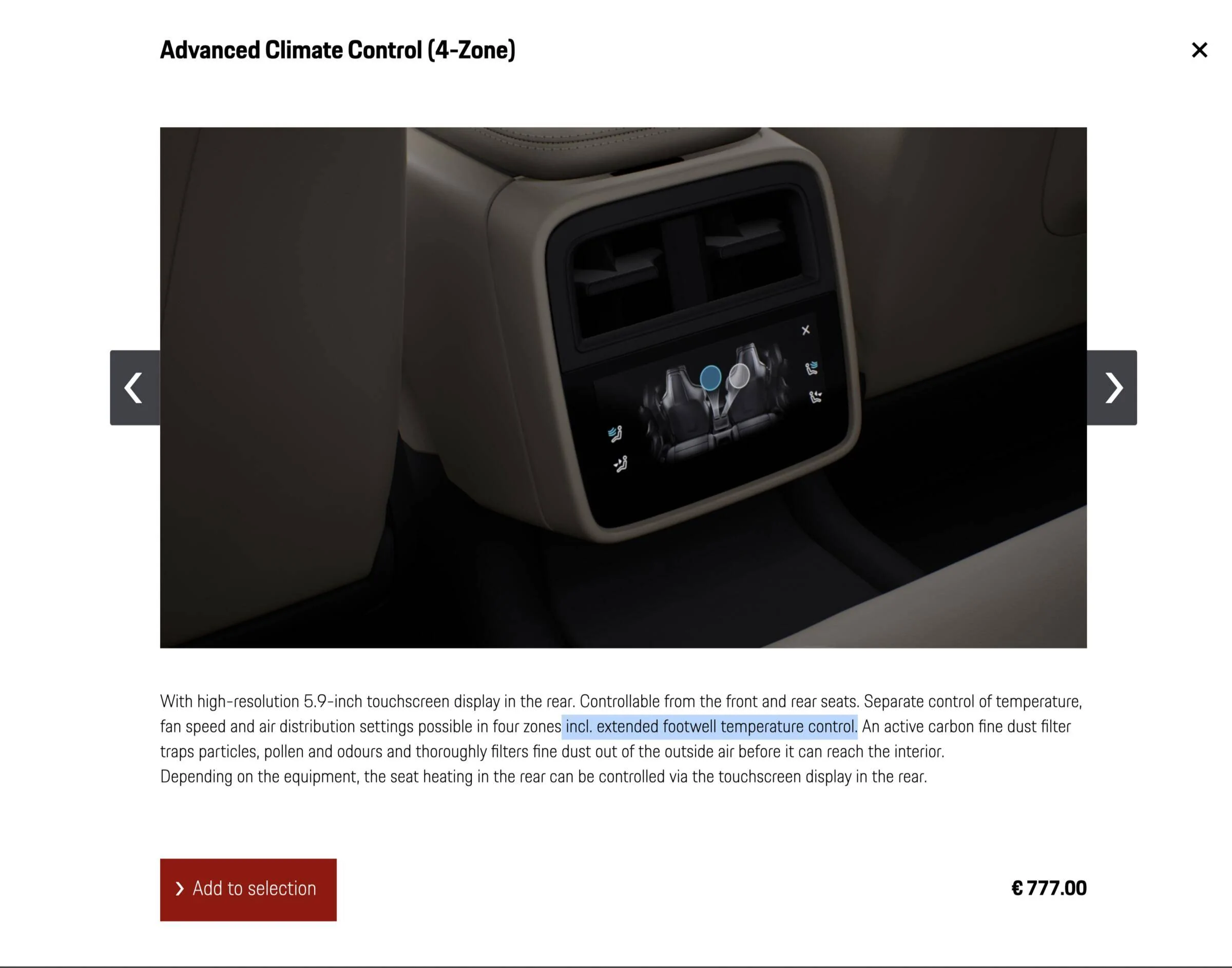 Porsche Taycan How to get heat on my FEET!? Screenshot 2022-04-16 at 05.21.30
