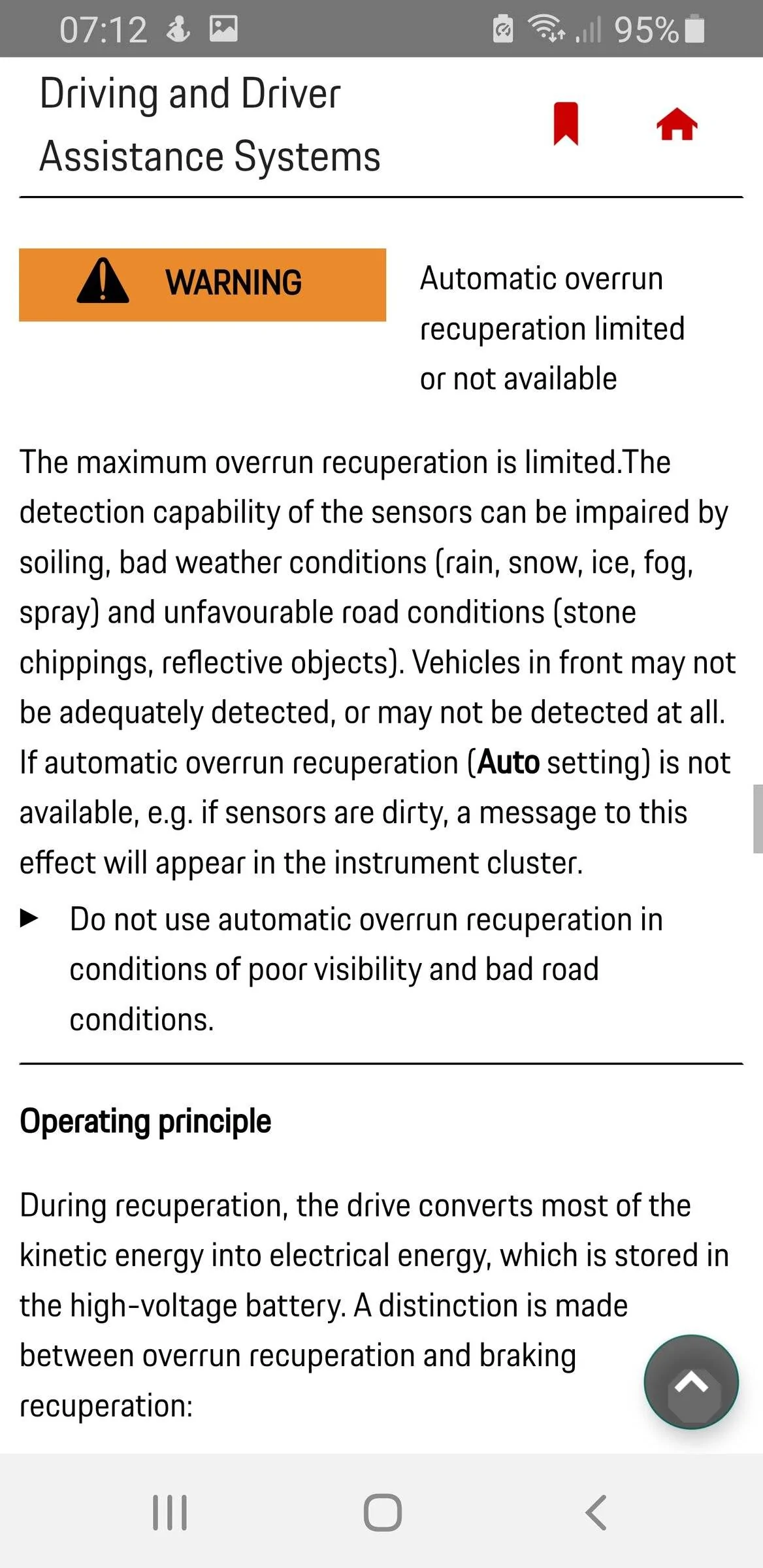 Porsche Taycan Auto-Regen Not Available Screenshot_20220416-071230_Porsche Good to kno