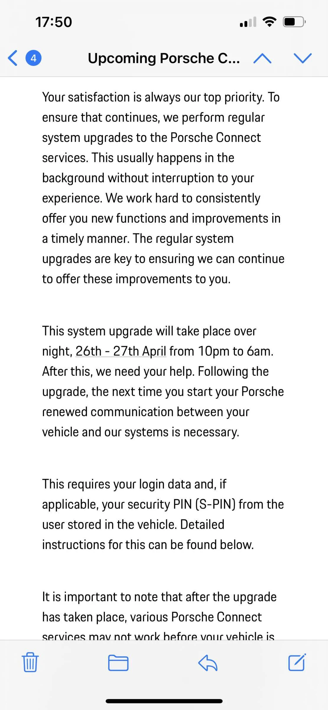 Porsche Taycan First real OTA update for the Taycan 2020 and 2021 happening April 27th… 68DA5C61-22EC-4E9C-91A2-F73E5F82F872