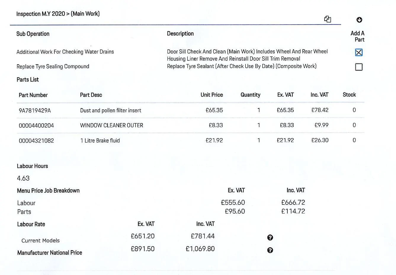 Porsche Taycan UK service & costs 1650623609598