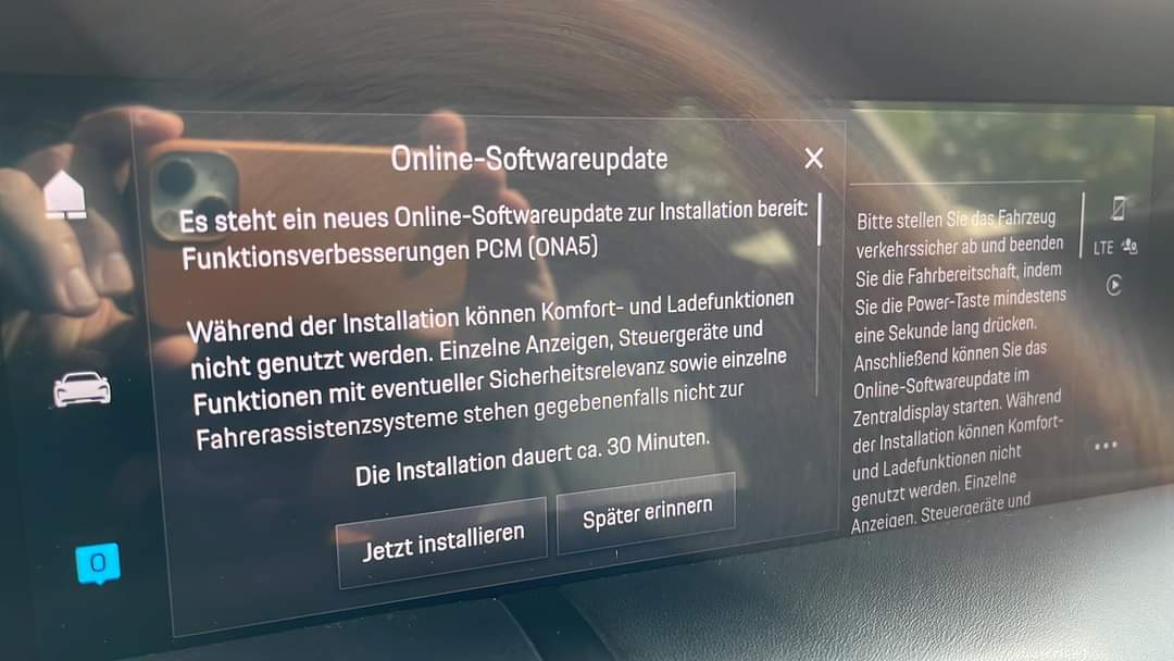 Porsche Taycan First real OTA update for the Taycan 2020 and 2021 happening April 27th… FB_IMG_1650826862385