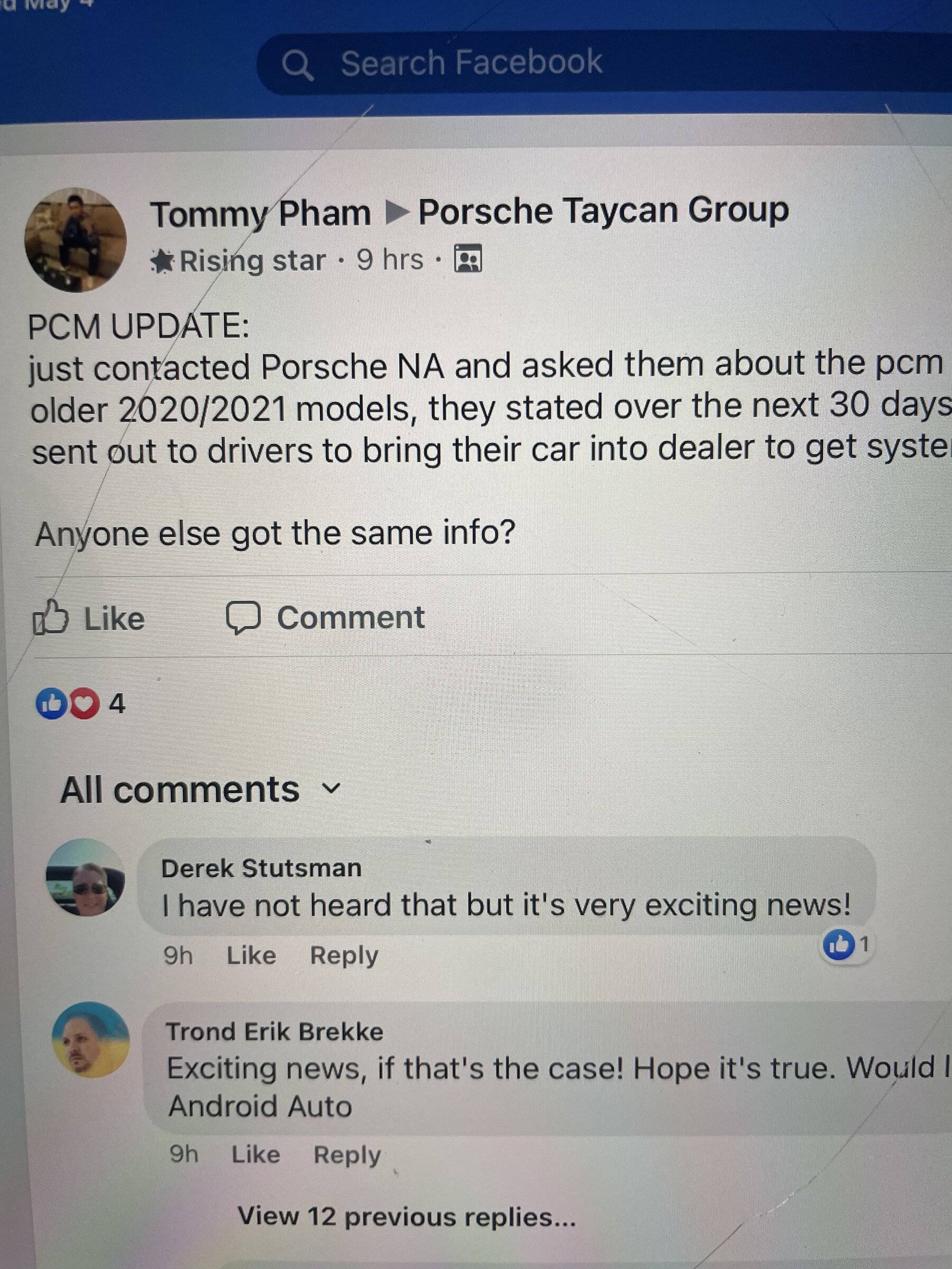 Porsche Taycan PCM 6.0 update notice coming for 2020-2021 models over next 30 days 6DC4B7B5-2C39-4F09-A9A5-CDA3C674C003