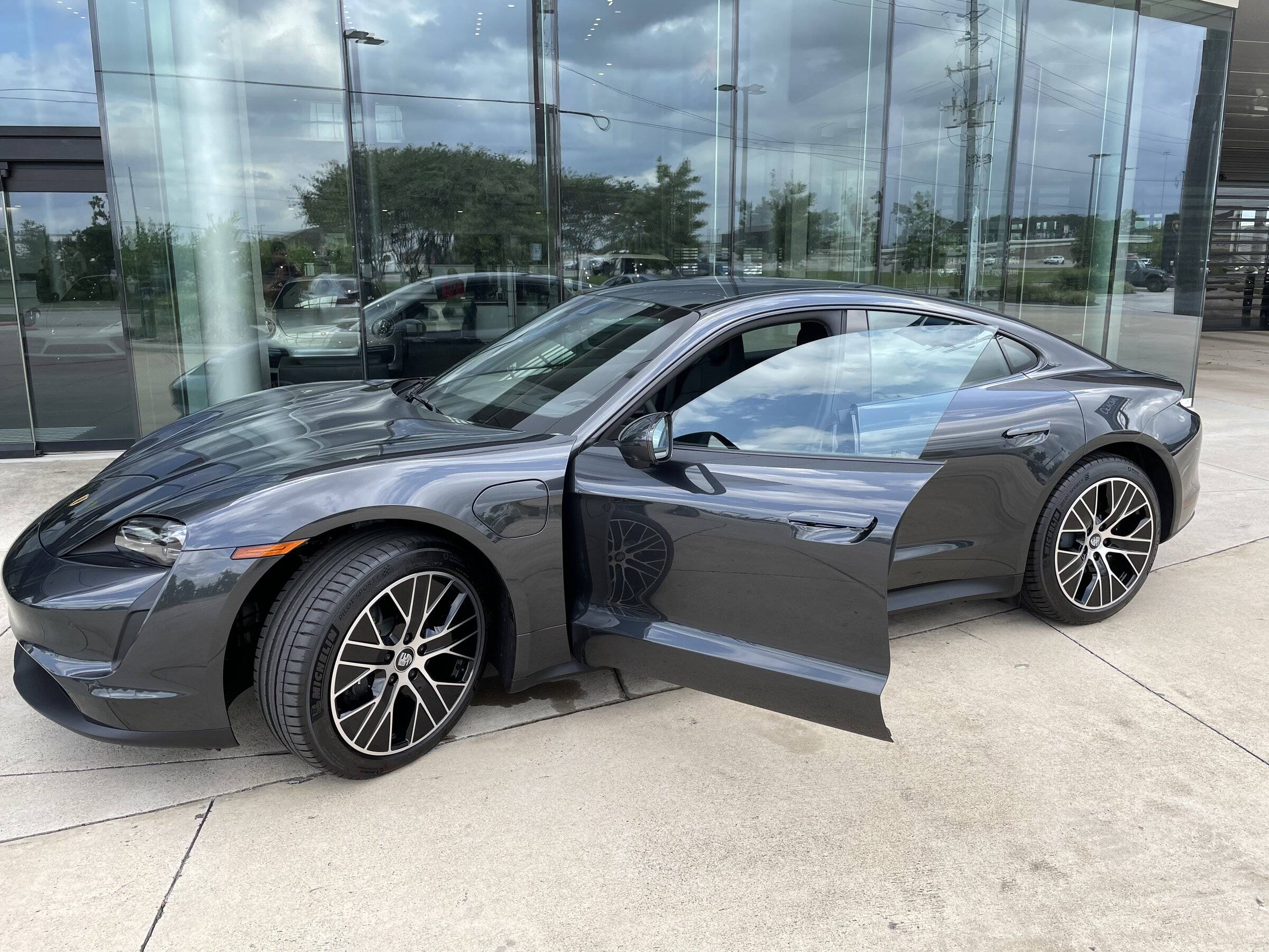 Porsche Taycan Finally got my Volcano Grey 8F2DF4EB-2F20-4F03-B911-19AB18C6DCFF
