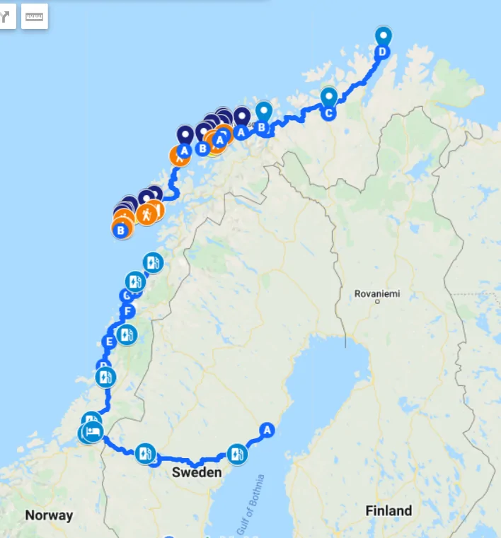Porsche Taycan Southernmost to northernmost roads of Europe: Tarifa to Nordkapp in a Taycan Turbo S ! 6000 kms. in six days…  total trip 12000kms. June 10 departure! Screenshot 2022-05-09 121454