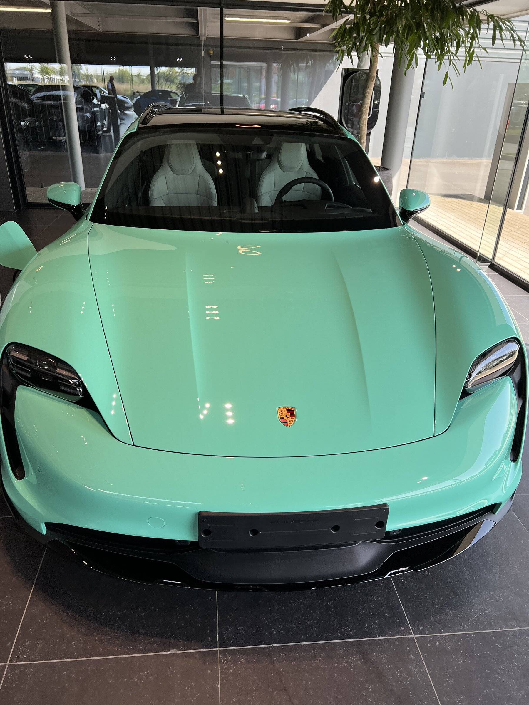 Porsche Taycan PTS Paint to Sample Taycans in Rubystone Red and Mint Green C32FD809-B419-4DD3-A4BD-A229A7F0D613
