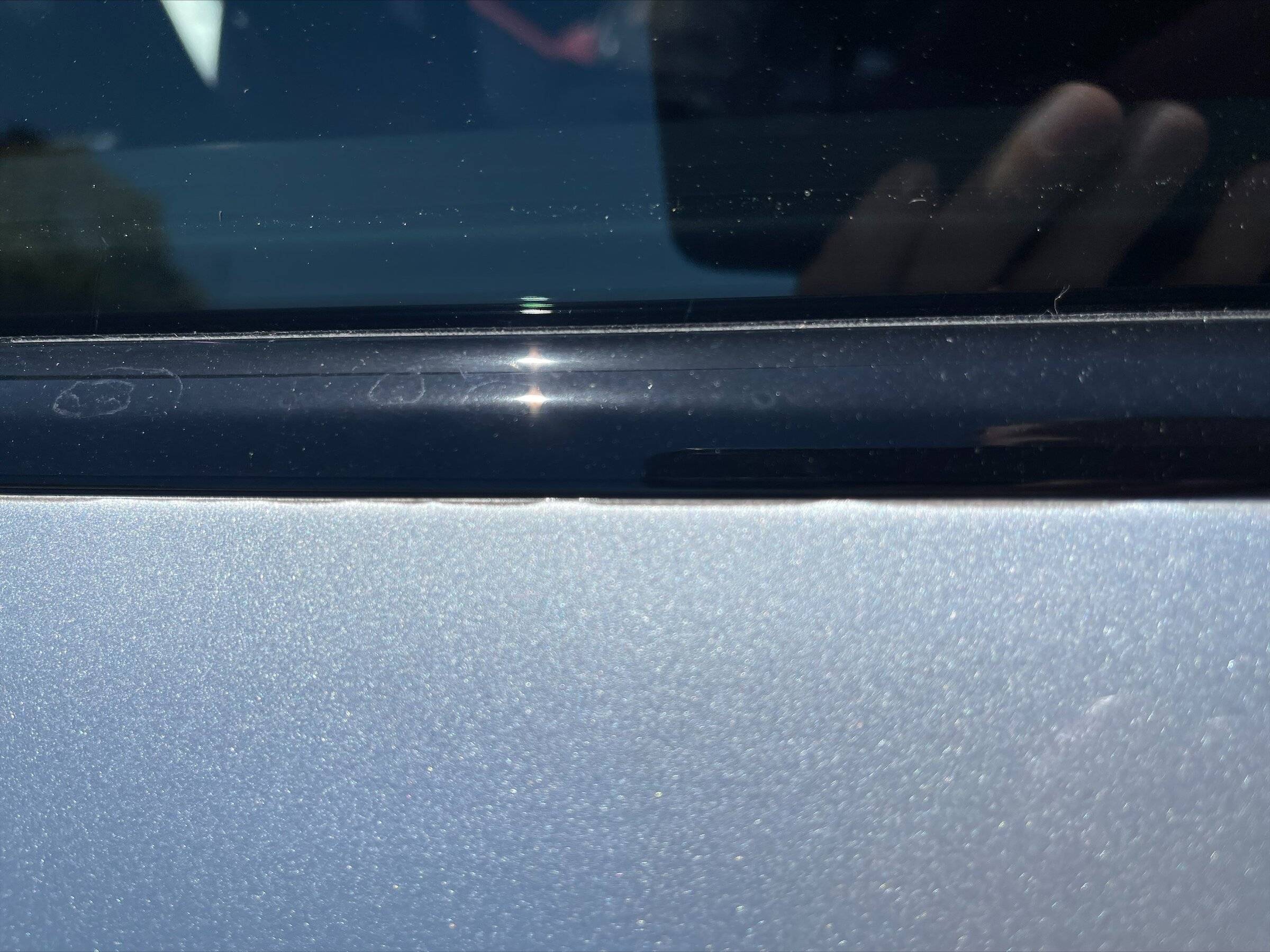 Porsche Taycan Dirt under PPF edges PPFDirt