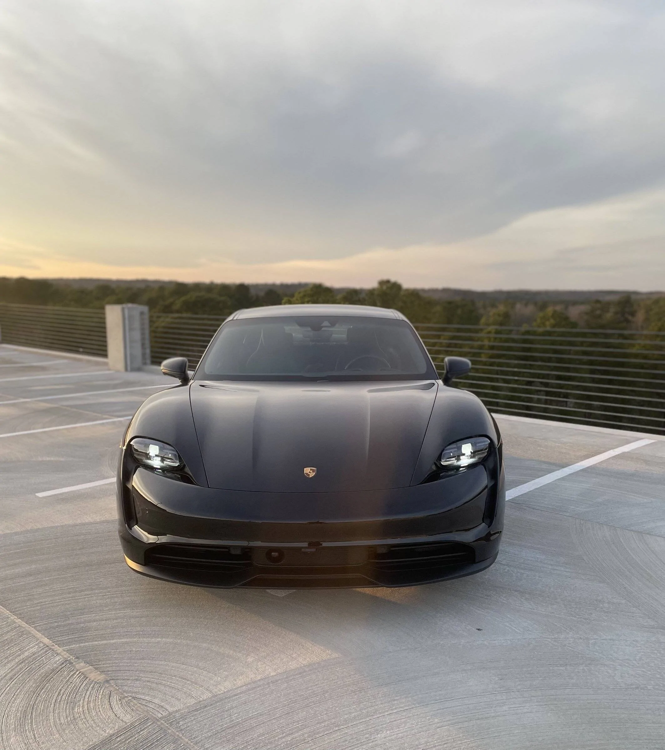 Porsche Taycan SOLD:  2021 Taycan (RWD), 15,277+ miles, KPMF Matte Russet Red Ceramic Coated Wrap over Jet Black Metallic Paint/Black, Chapel Hill, NC  $91,900 66672F1B-0F71-4810-93B3-551E82044532