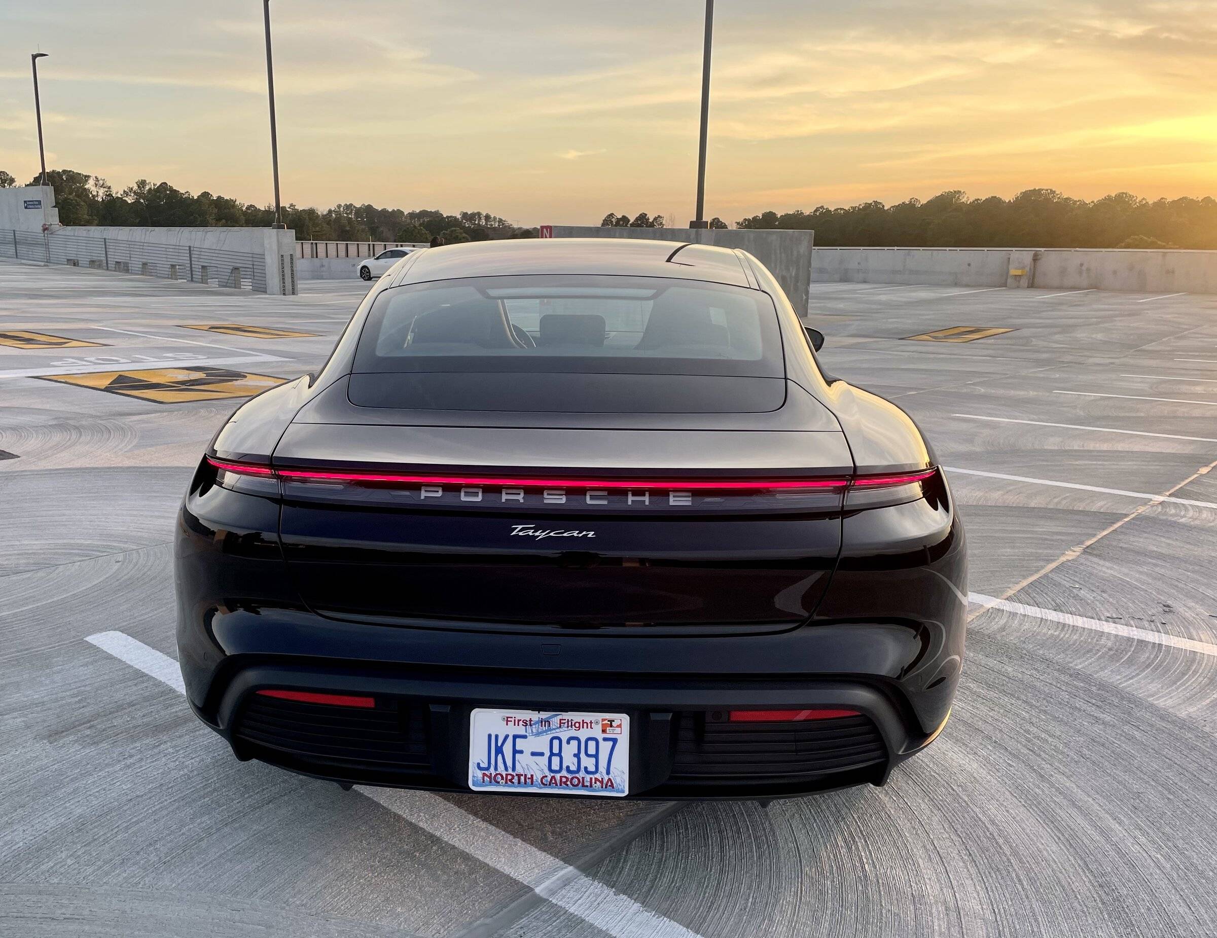 Porsche Taycan SOLD:  2021 Taycan (RWD), 15,277+ miles, KPMF Matte Russet Red Ceramic Coated Wrap over Jet Black Metallic Paint/Black, Chapel Hill, NC  $91,900 5F7F8CEF-B0AD-4EF2-BD20-528FEB51CA45