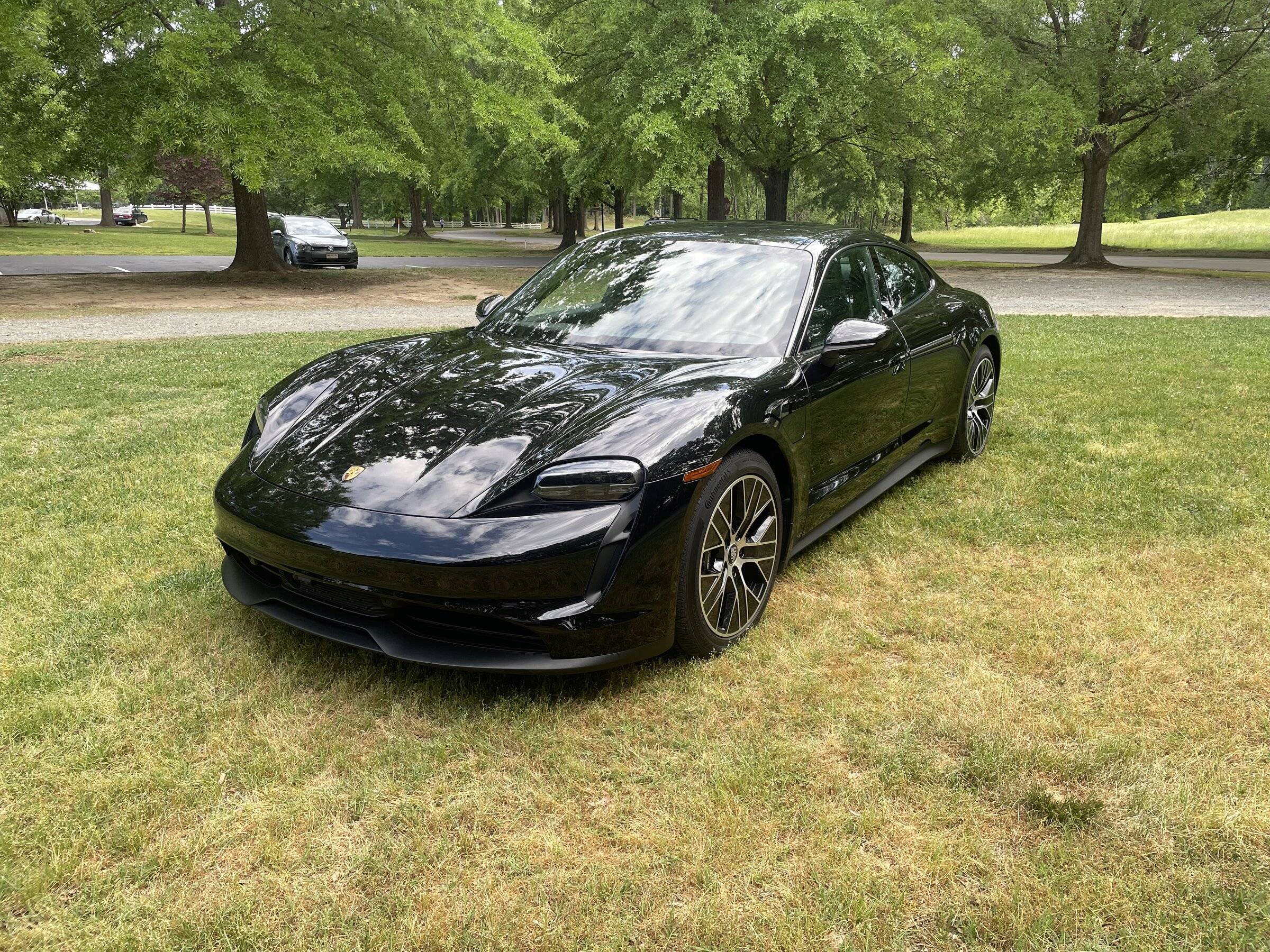 Porsche Taycan SOLD:  2021 Taycan (RWD), 15,277+ miles, KPMF Matte Russet Red Ceramic Coated Wrap over Jet Black Metallic Paint/Black, Chapel Hill, NC  $91,900 C2ADC271-283C-4FBA-9020-0FFF32D7432A
