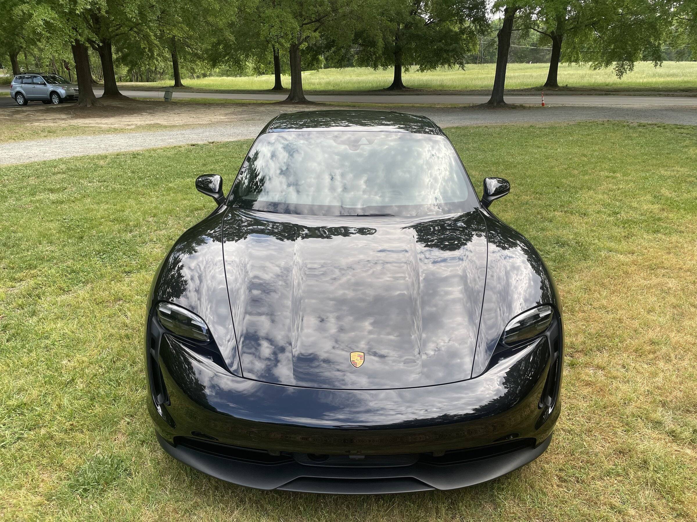 Porsche Taycan SOLD:  2021 Taycan (RWD), 15,277+ miles, KPMF Matte Russet Red Ceramic Coated Wrap over Jet Black Metallic Paint/Black, Chapel Hill, NC  $91,900 FB26EF27-23DF-456C-9A8E-7F8F9A543788