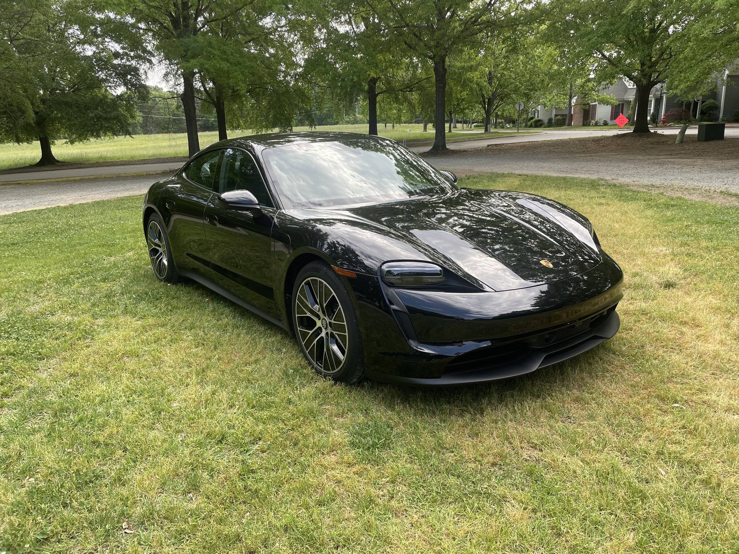 Porsche Taycan SOLD:  2021 Taycan (RWD), 15,277+ miles, KPMF Matte Russet Red Ceramic Coated Wrap over Jet Black Metallic Paint/Black, Chapel Hill, NC  $91,900 180BFF0A-334E-442A-919F-4F41FDEDEB87