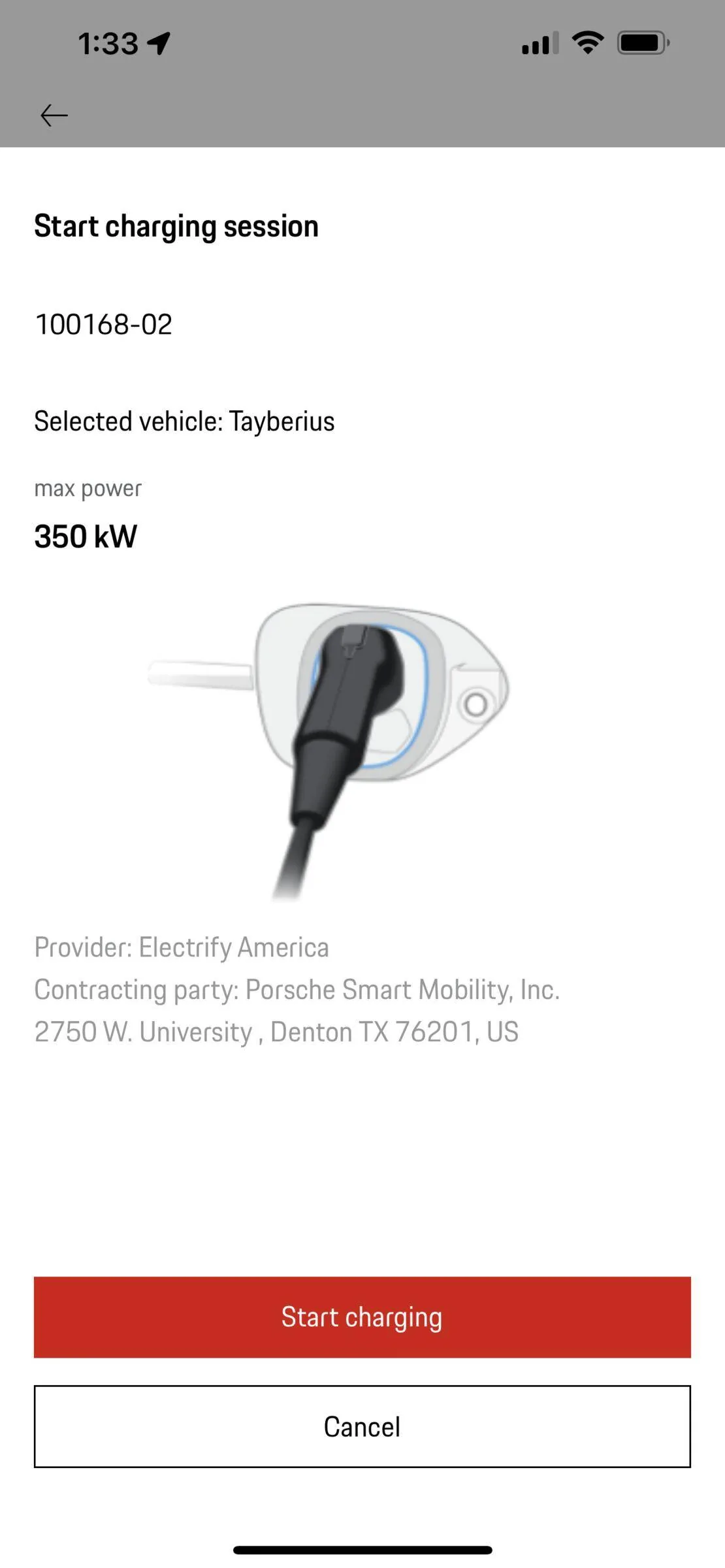 Porsche Taycan Using Electrify America for first time IMG_0207
