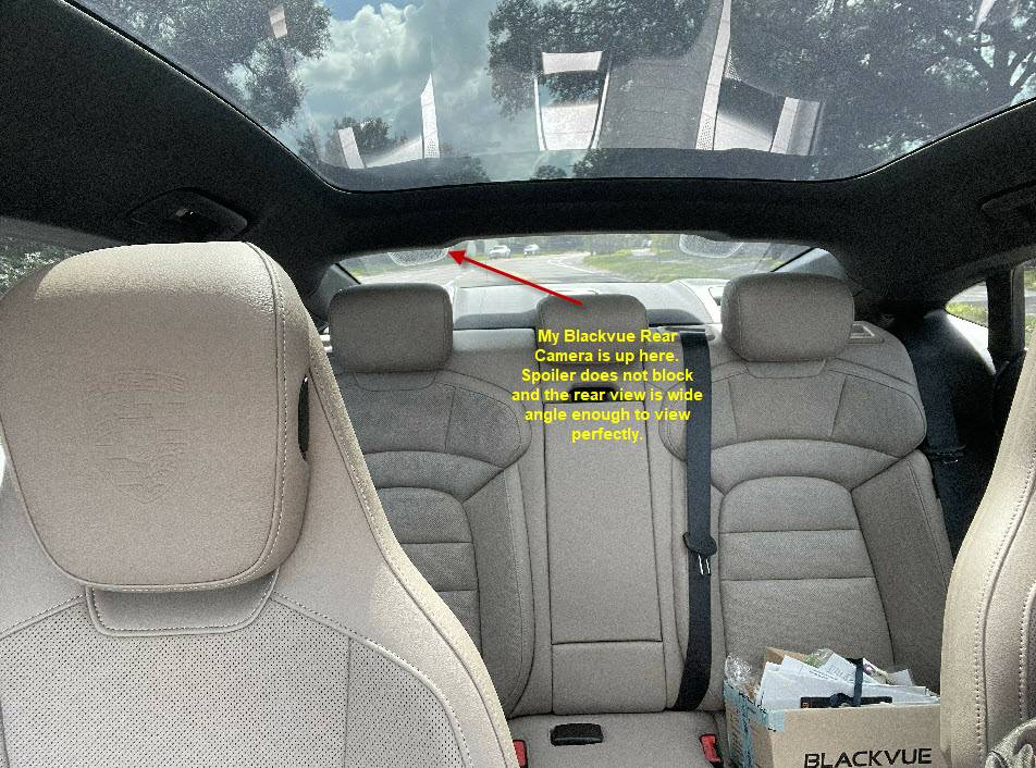 Porsche Taycan Dash cams RearCam