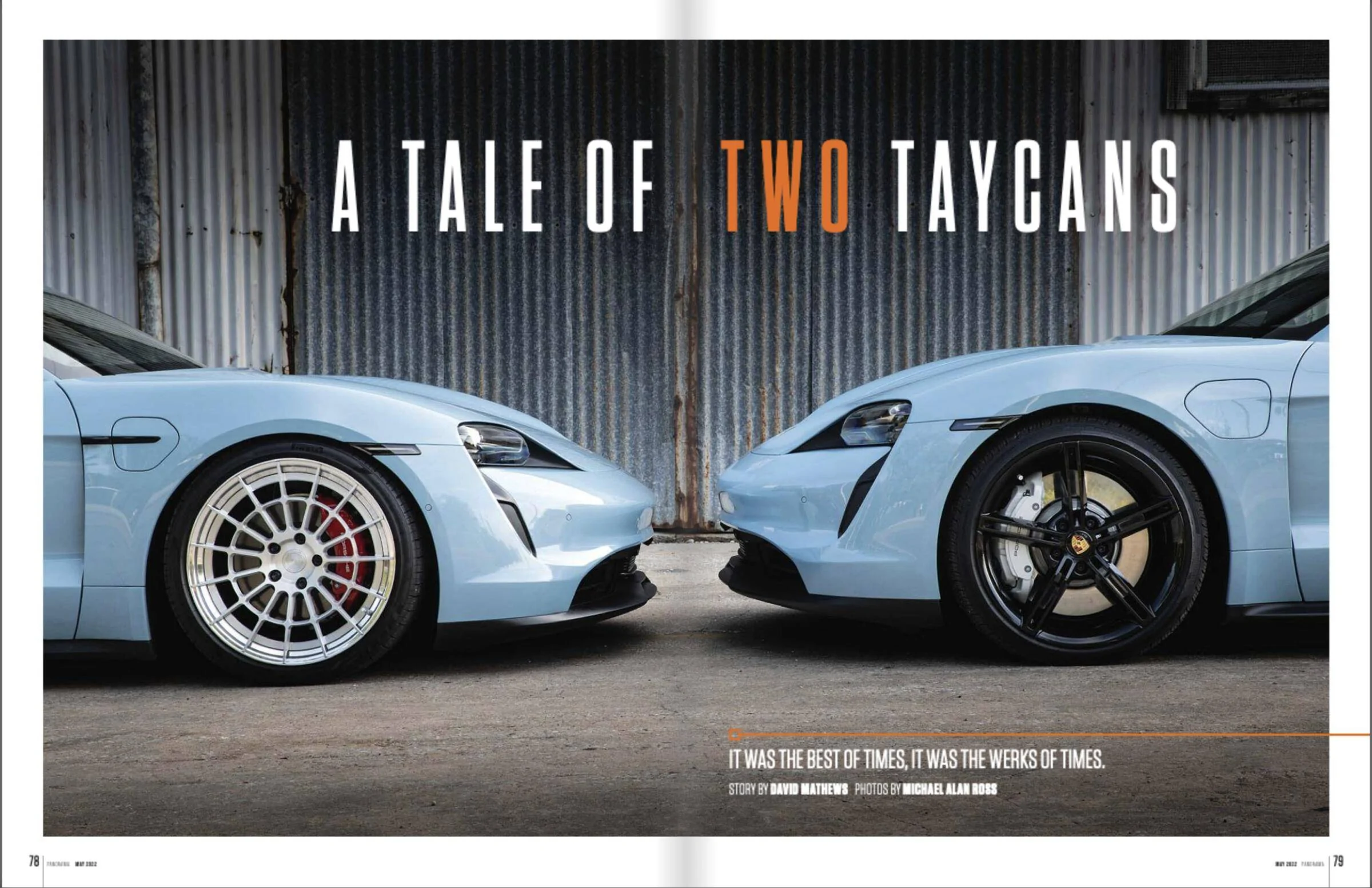 Porsche Taycan A Tale of two Taycans - PCA Panorama magazine Screen Shot 2022-05-16 at 6.45.37 PM