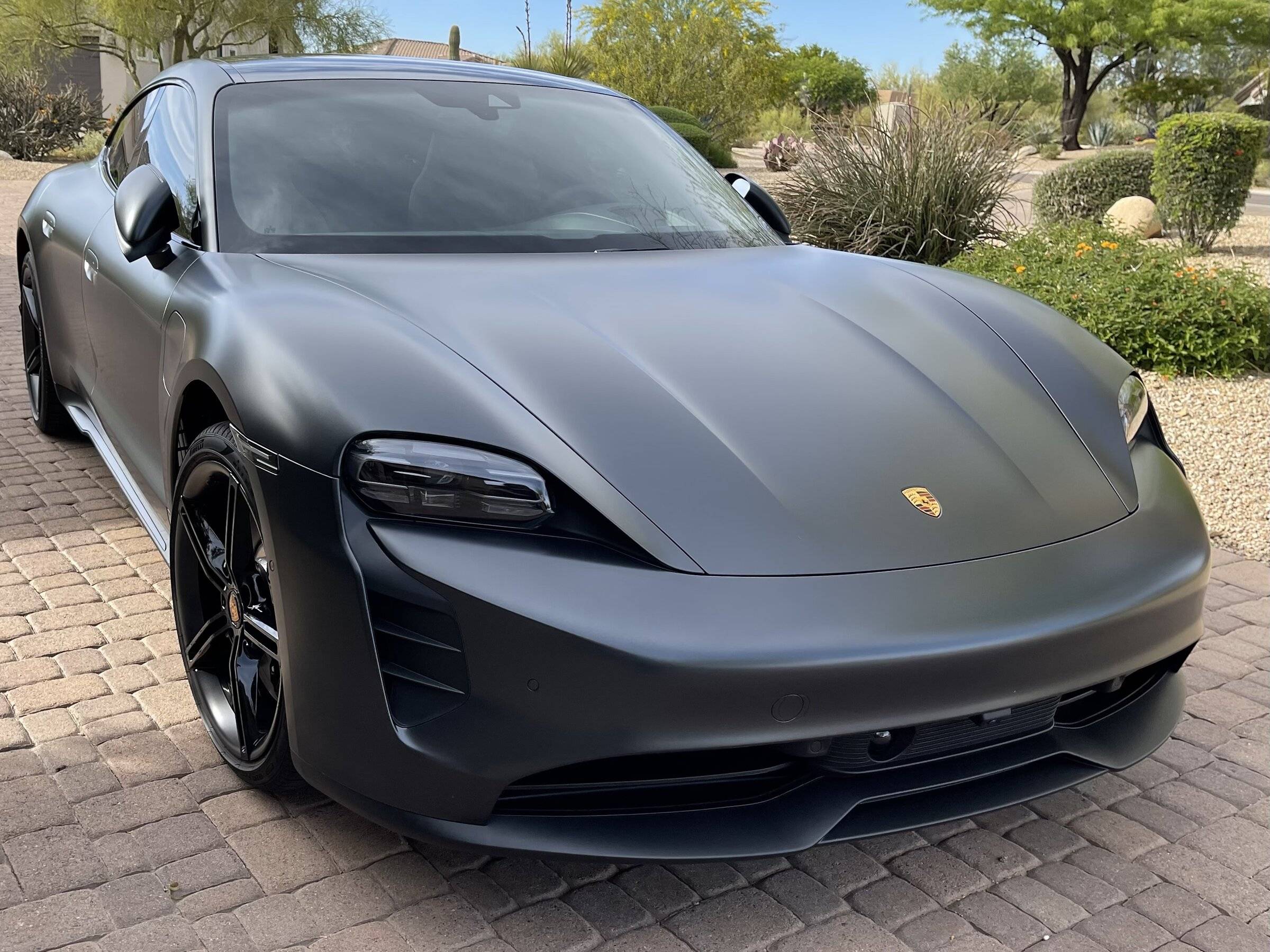 Porsche Taycan Volcano Grey 4S Delivered 51233821-52DC-4F88-9F7E-41750343D913