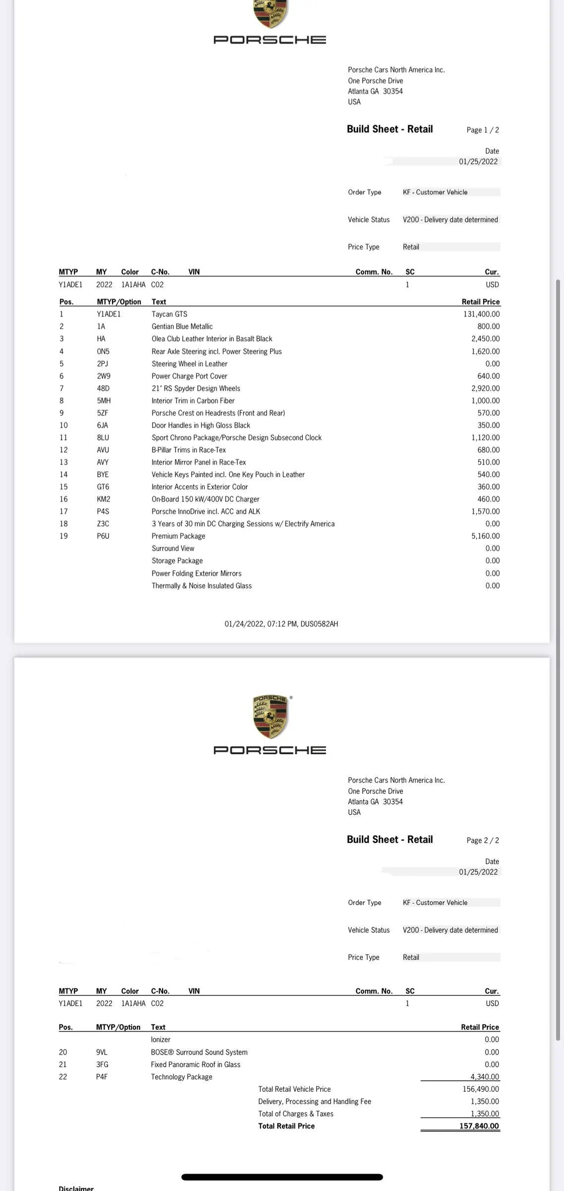 Porsche Taycan Taycan GTS potentially available, delivers June 765FE8A2-8B1A-41E8-9D58-008D0E14B8CB