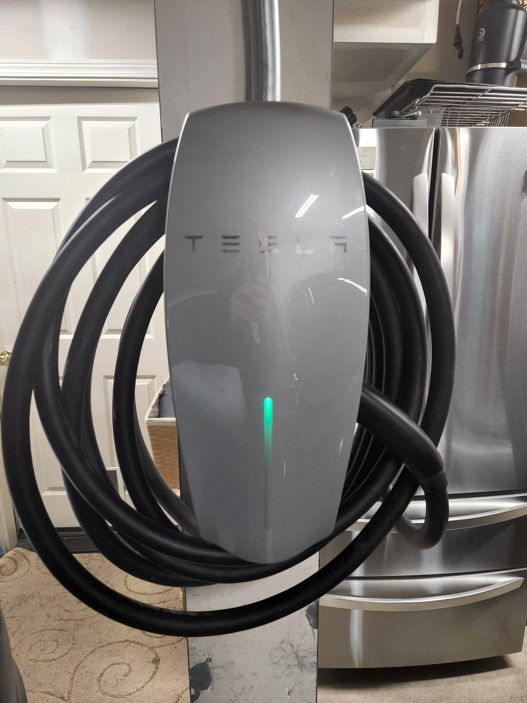 Porsche Taycan Using Tesla chargers with an adapter 20220528_083723