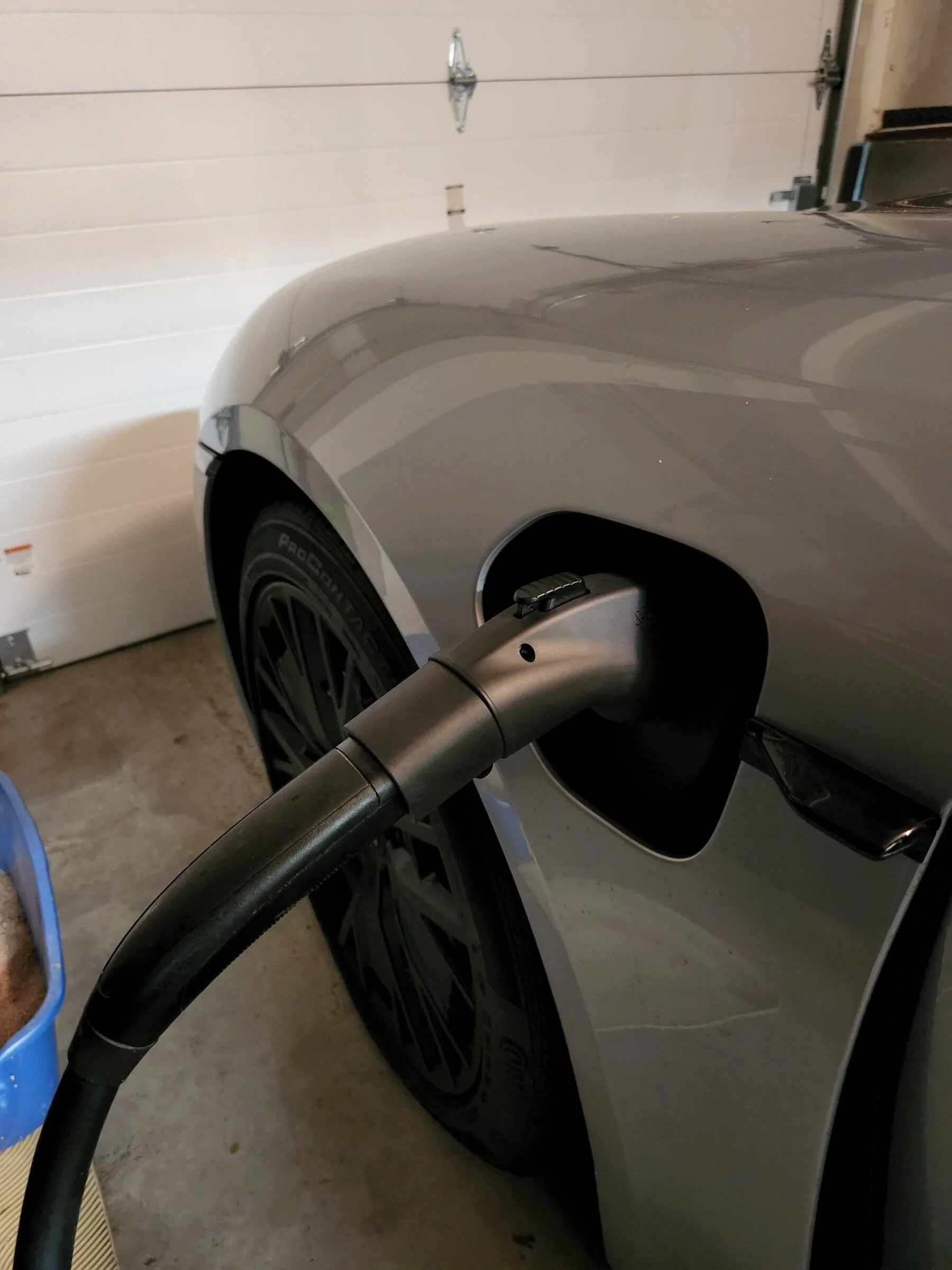 Porsche Taycan Using Tesla chargers with an adapter 20220529_063620