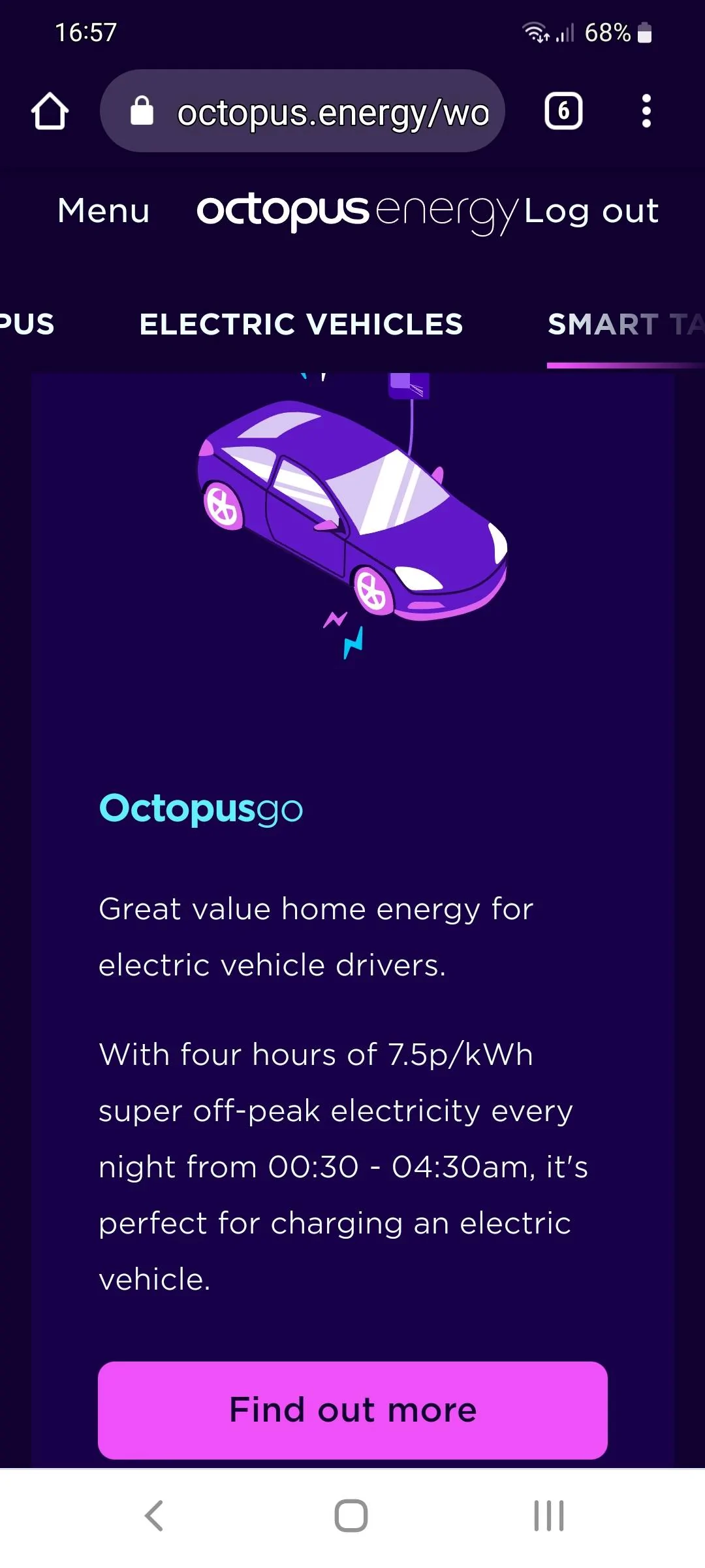 Porsche Taycan Best Value UK Tarriff for Charging Screenshot_20220530-165745_Chrom