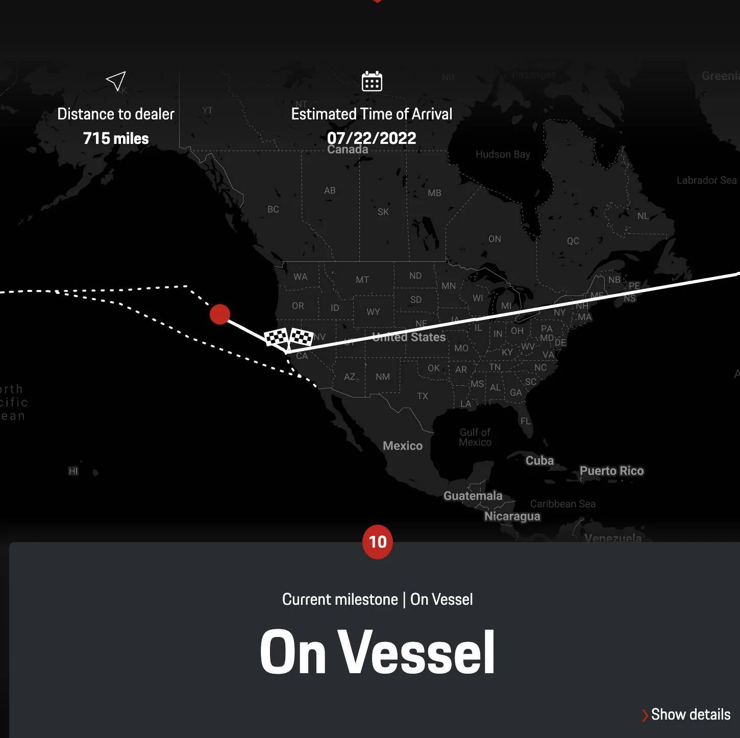 Porsche Taycan Emden to Benicia Ship Schedule? Screen Shot 2022-06-02 at 10.43.48 AM