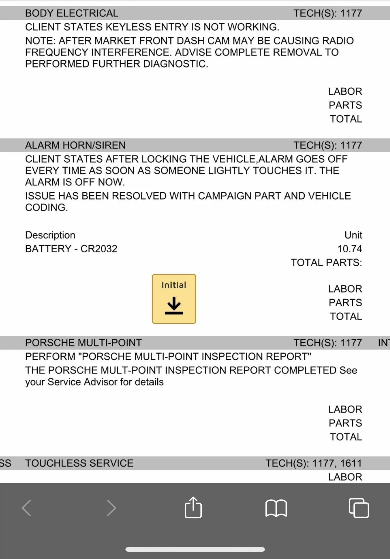 Porsche Taycan Dashcam causing keyless entry to not work? ACA72217-FD97-4977-BBE3-4275E3FC2244