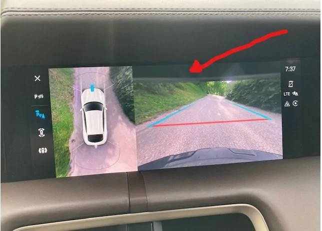Porsche Taycan Front license plate & camera view problem? s2