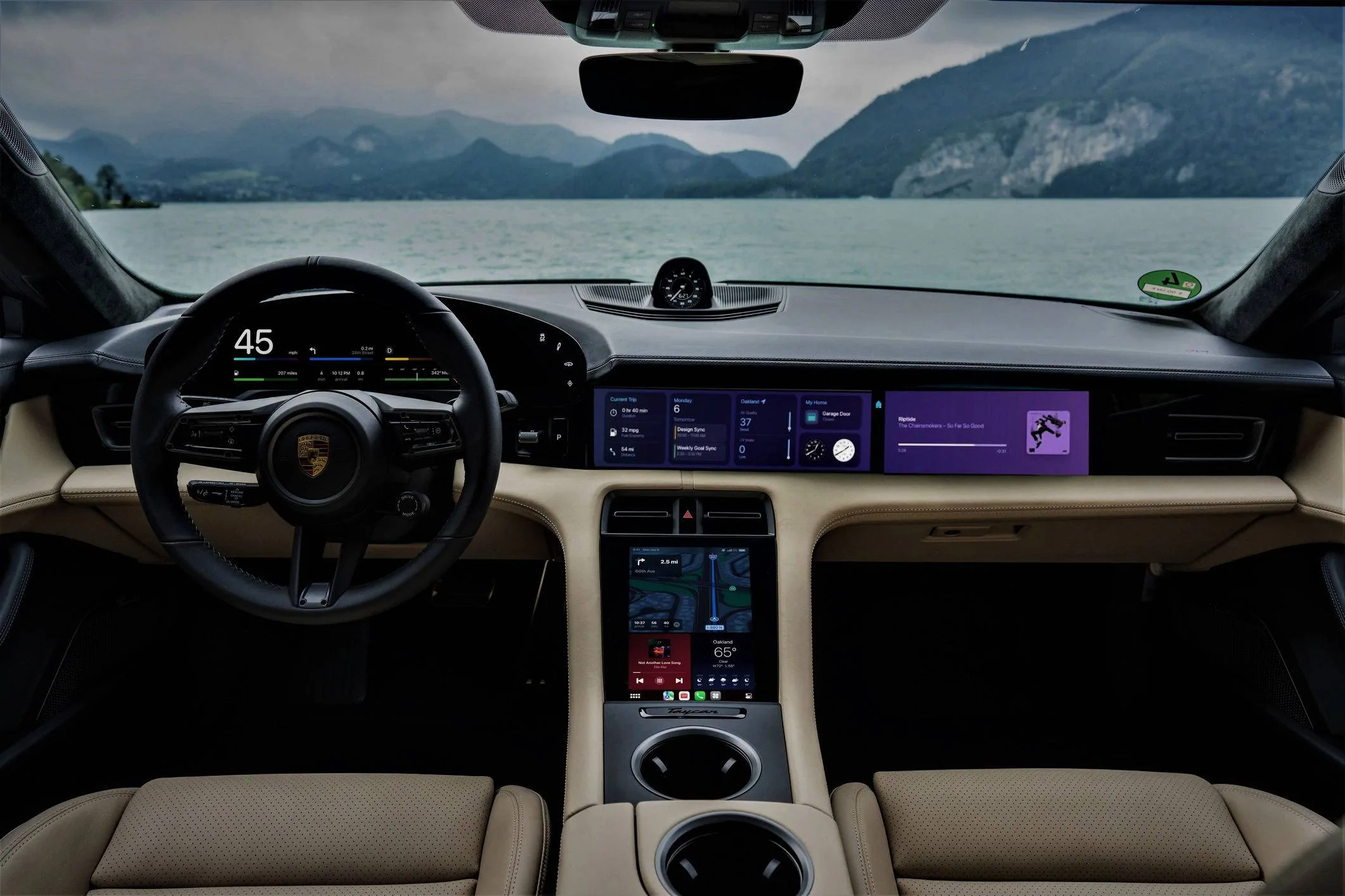 Porsche Taycan New Apple CarPlay in iOS 16. Carplay_2022