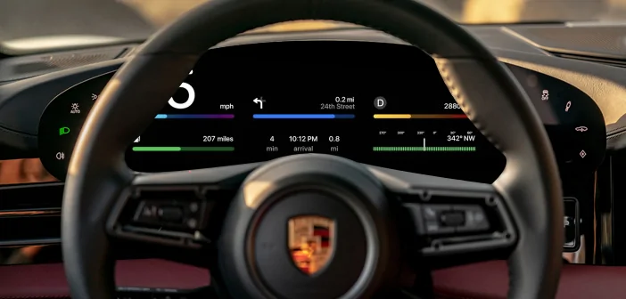 Porsche Taycan New Apple CarPlay in iOS 16. 1654613109718