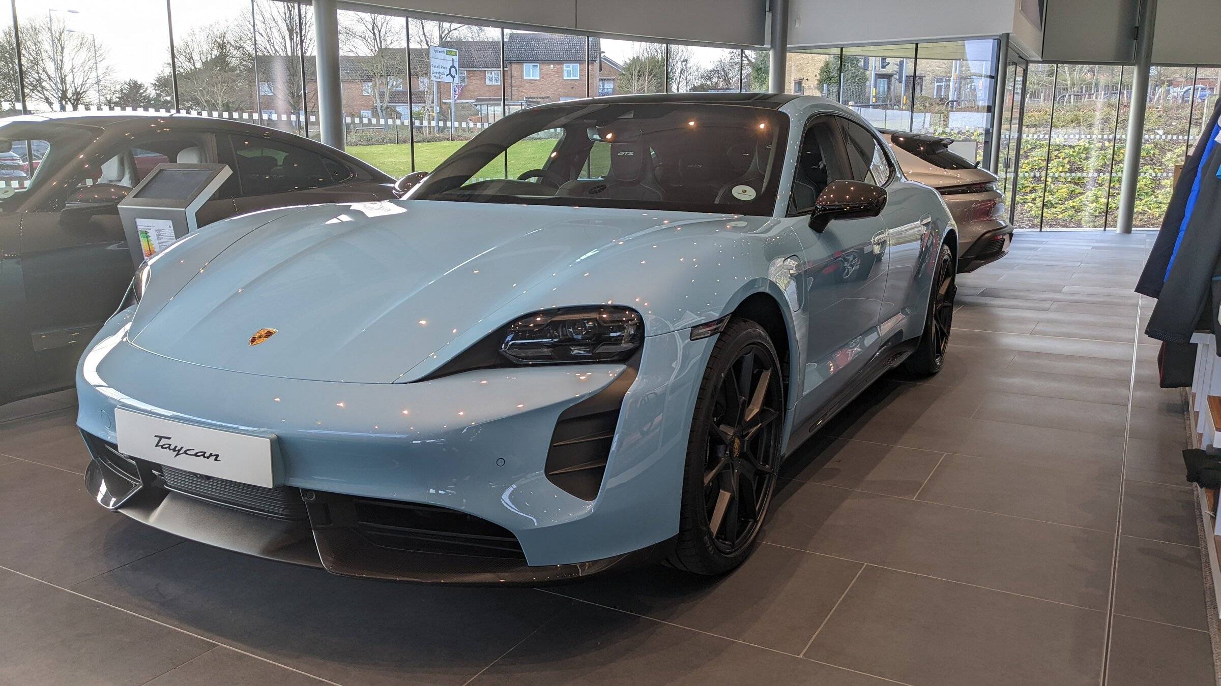 Porsche Taycan Request: Frozen Blue with RS spyder wheels PXL_20220228_141844434